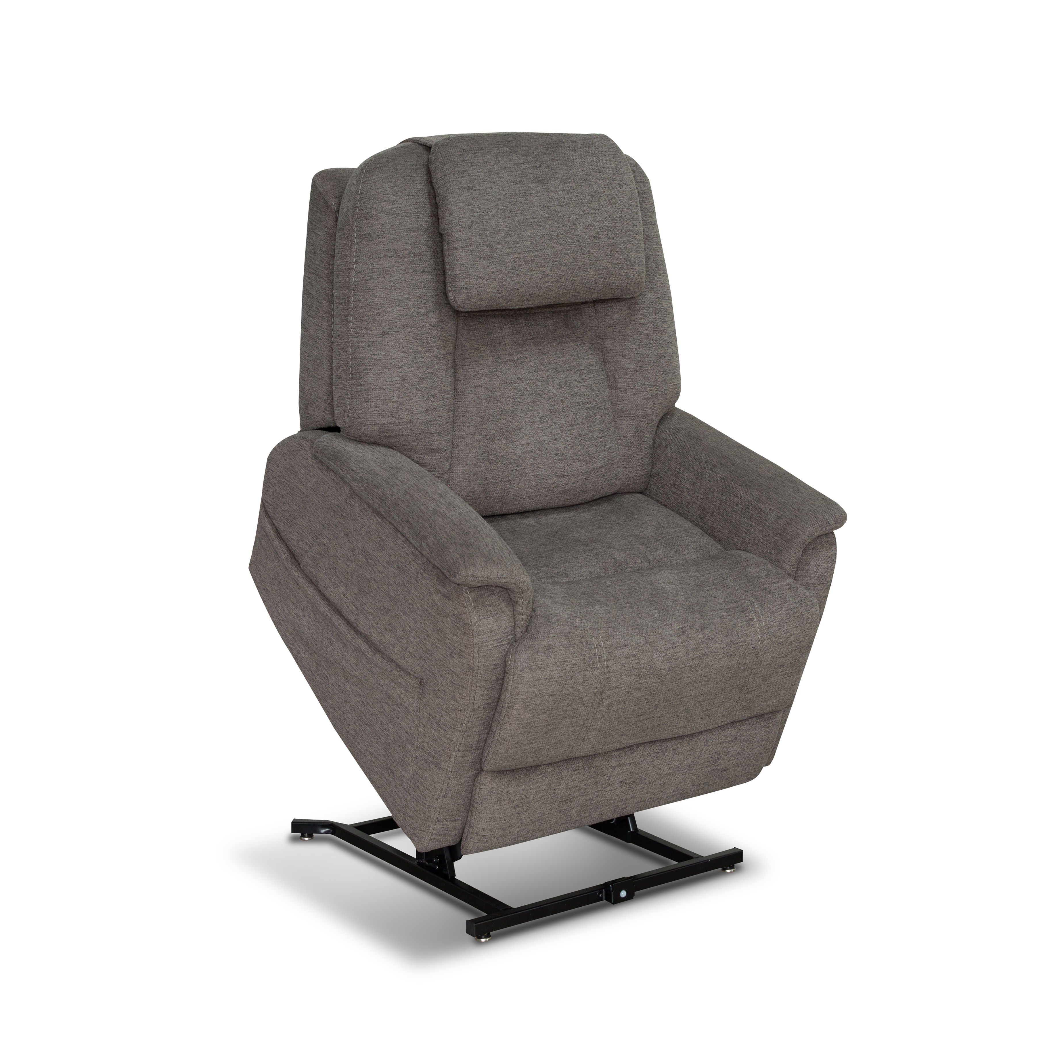Zecliner Model 3+ Petite - Power Lift Recliner With Power Headrest, Lumbar, Heat & Massage - Dark Gray, dark gray, view 3