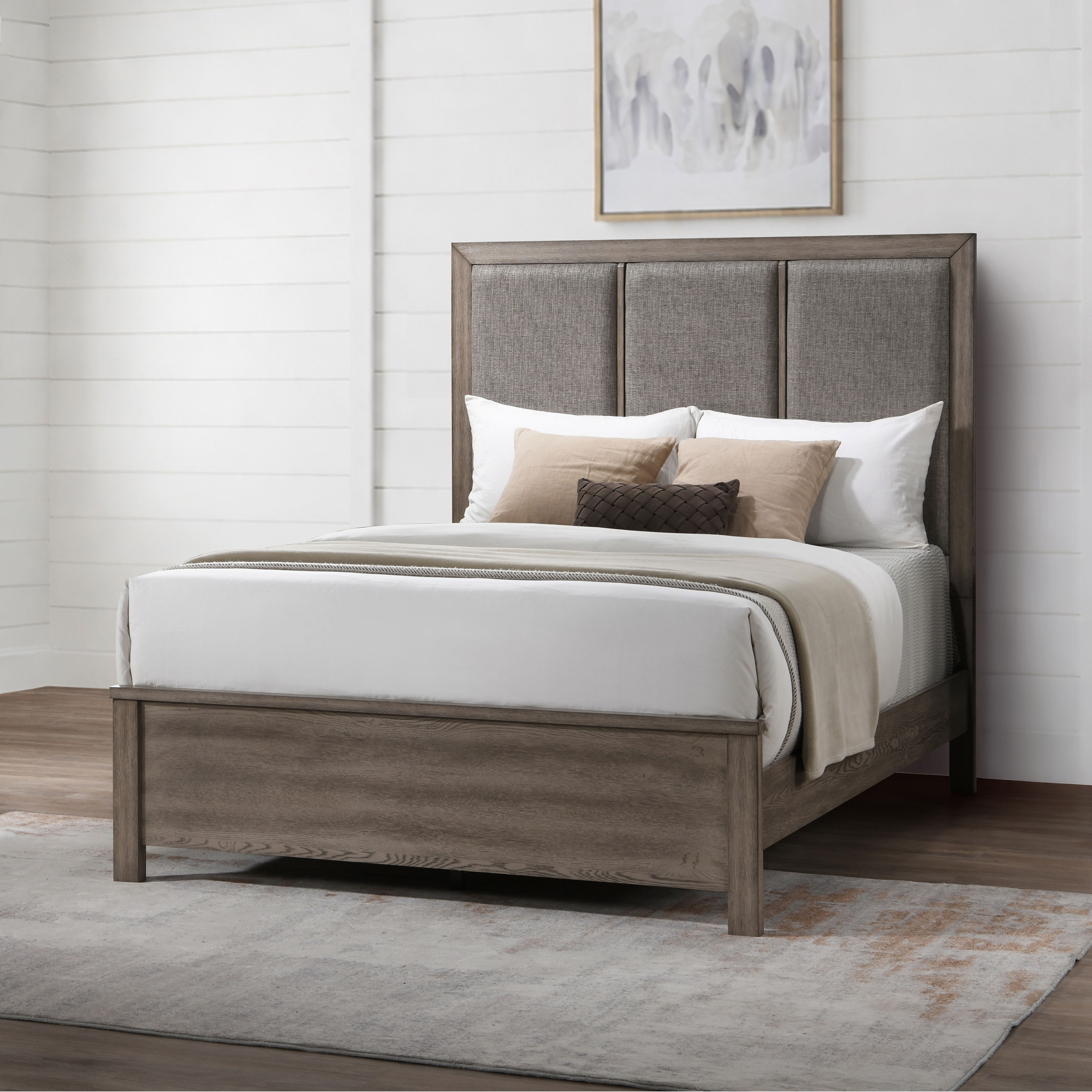 Harrisburg - Queen Bed - Walnut, light brown