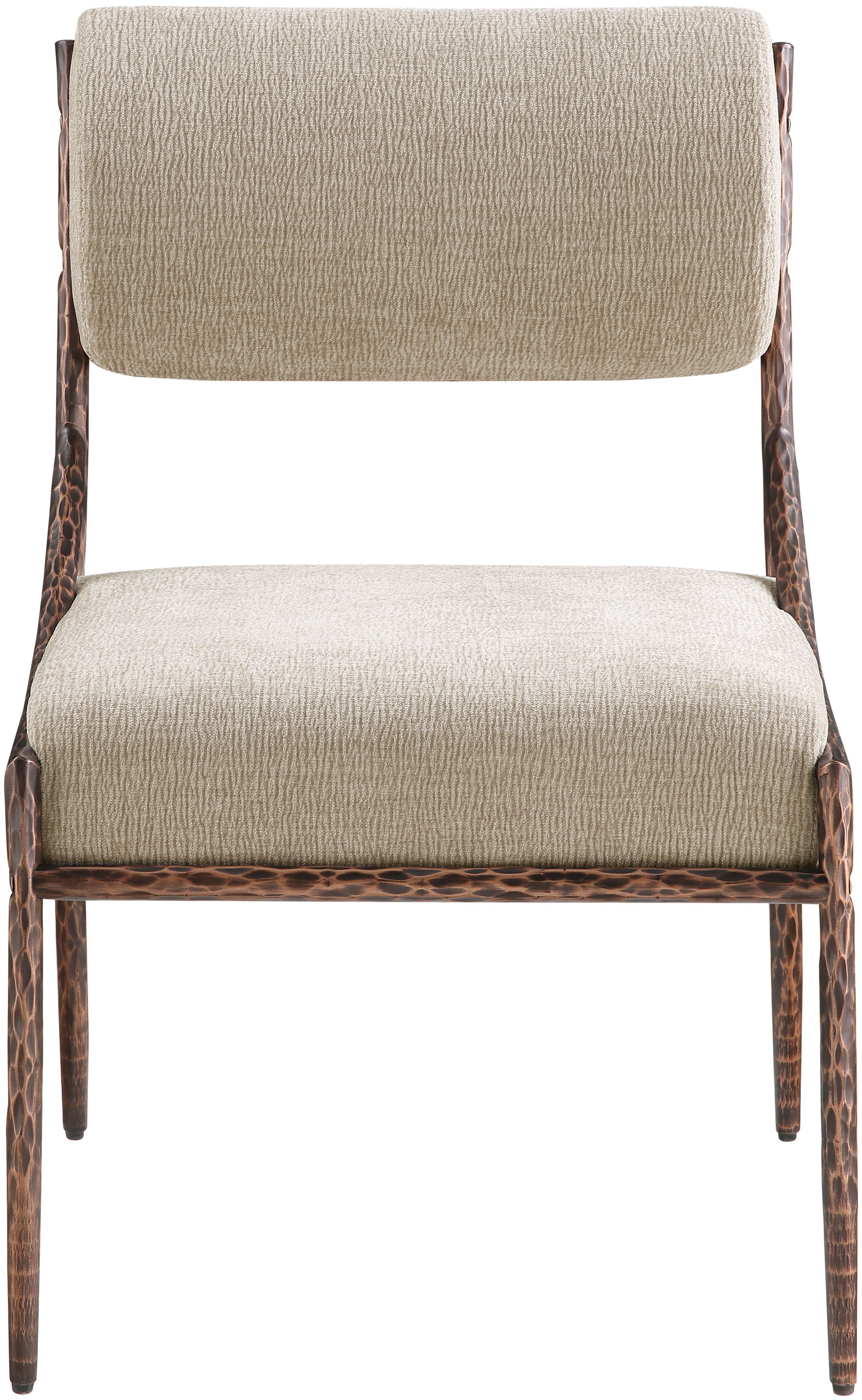 Bastille - Upholstered Dining Side Chair (Set of 2) - Beige / Bronze