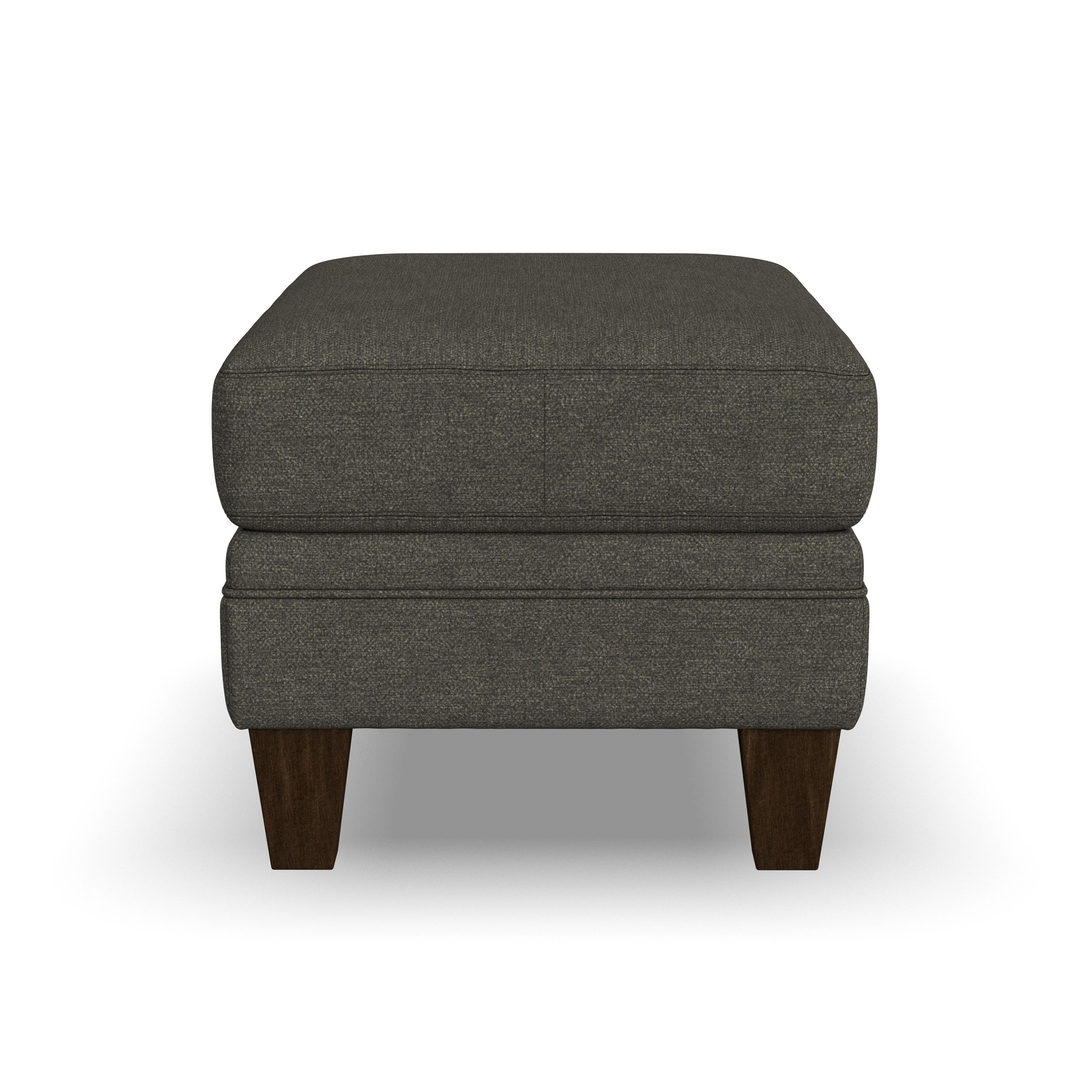 Lottie - Fabric Ottoman, dark gray, view 3