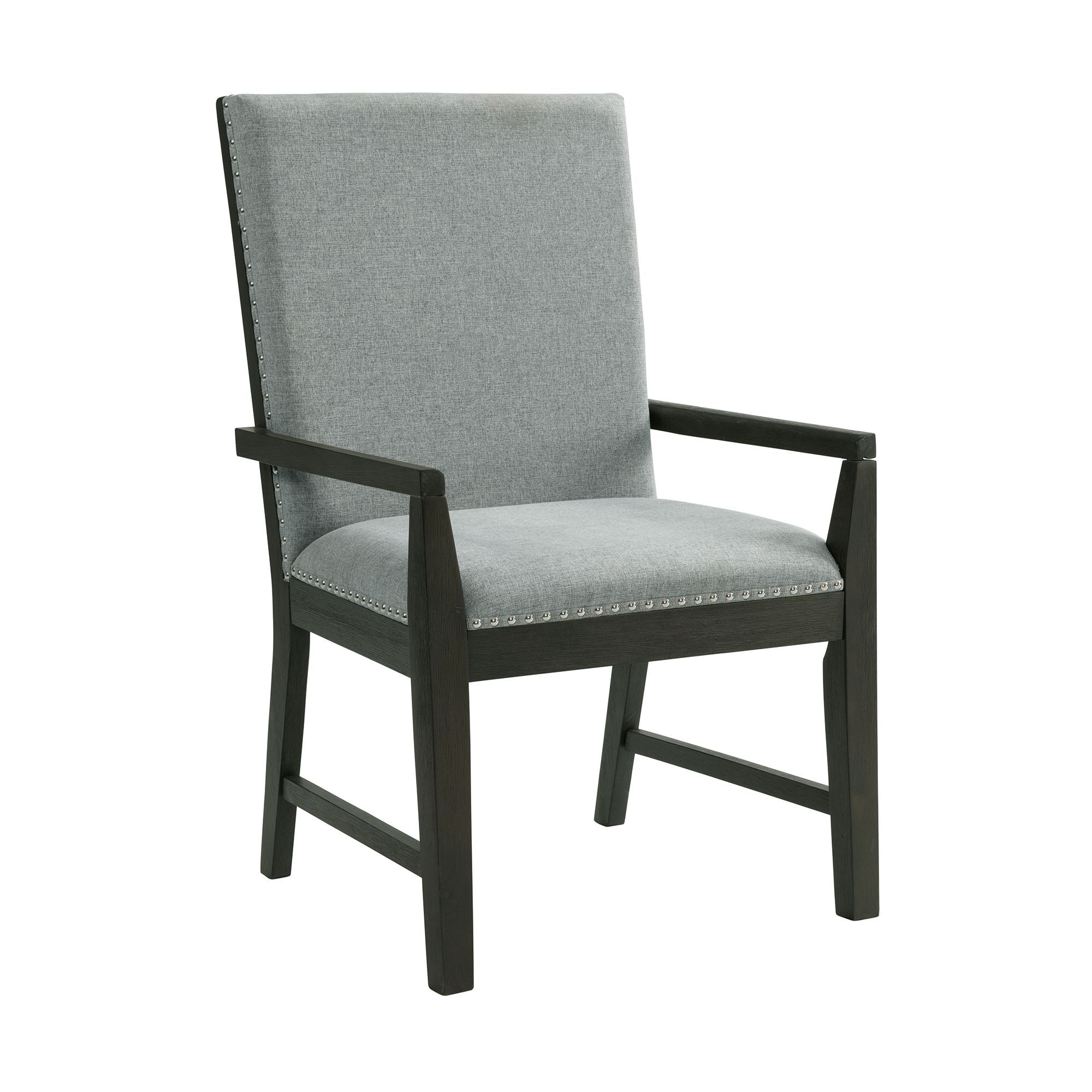 Donovan - 7 Piece Standard Height Dining Set (Table, Four Side Chairs And Two Arm Chairs) - Gray