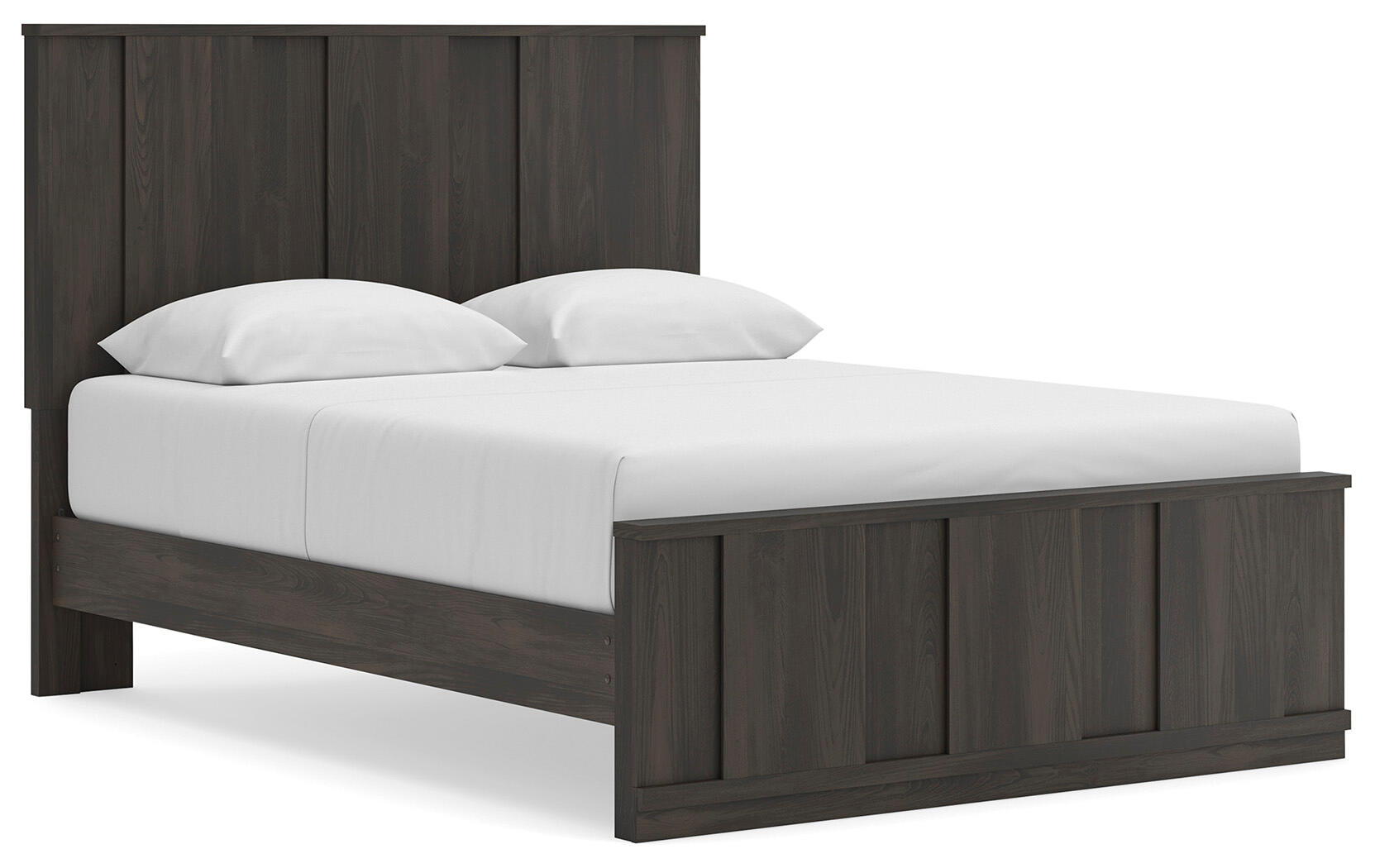 Shaehartin – Queen Panel Platform Bed – Dark Brown