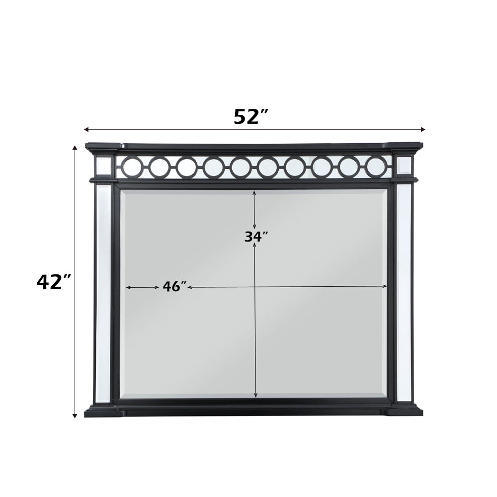 Varian II - Mirror - Mirrored, Black & Sliver, black, view 3