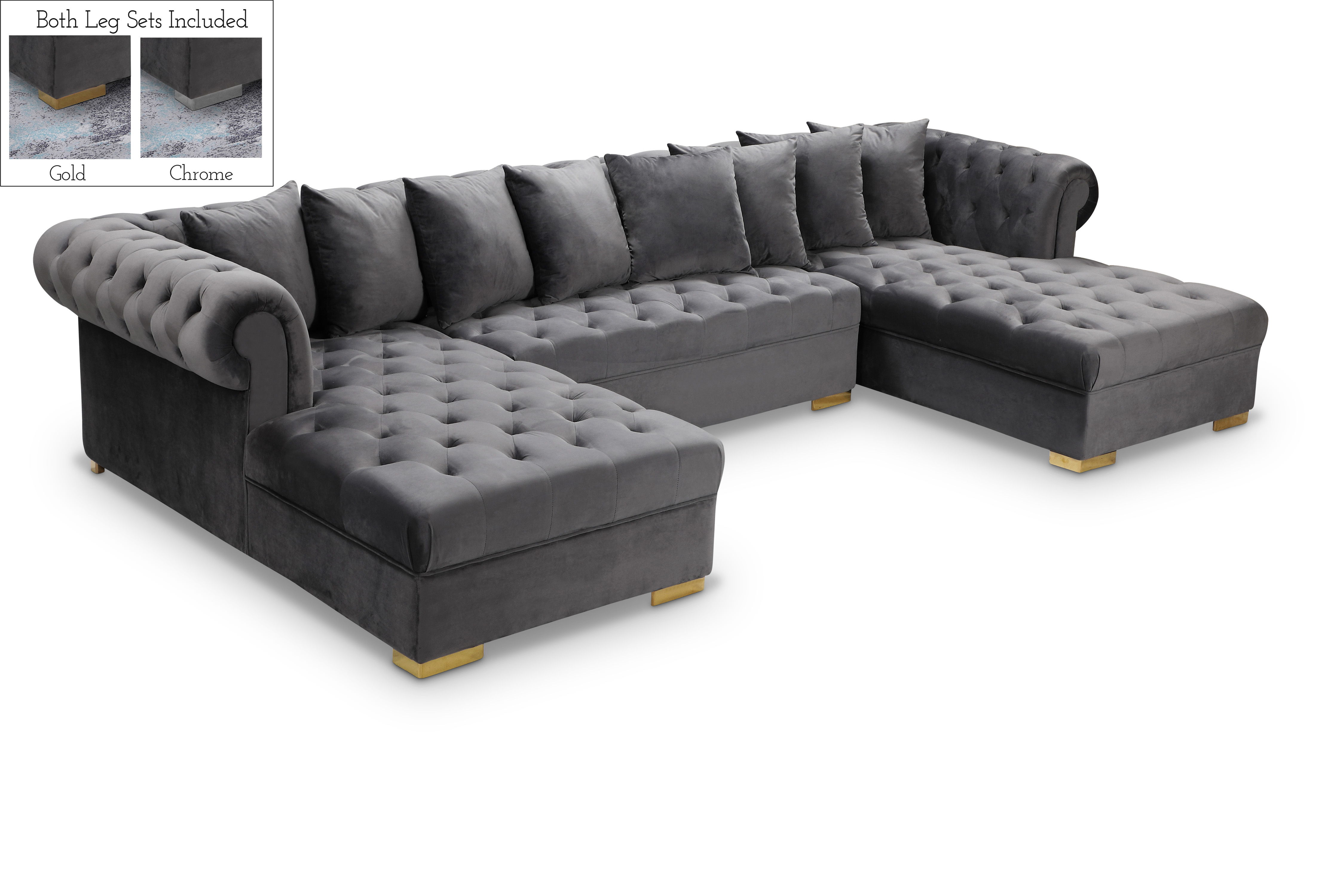 Presley - 3 Piece Sectional - Gray