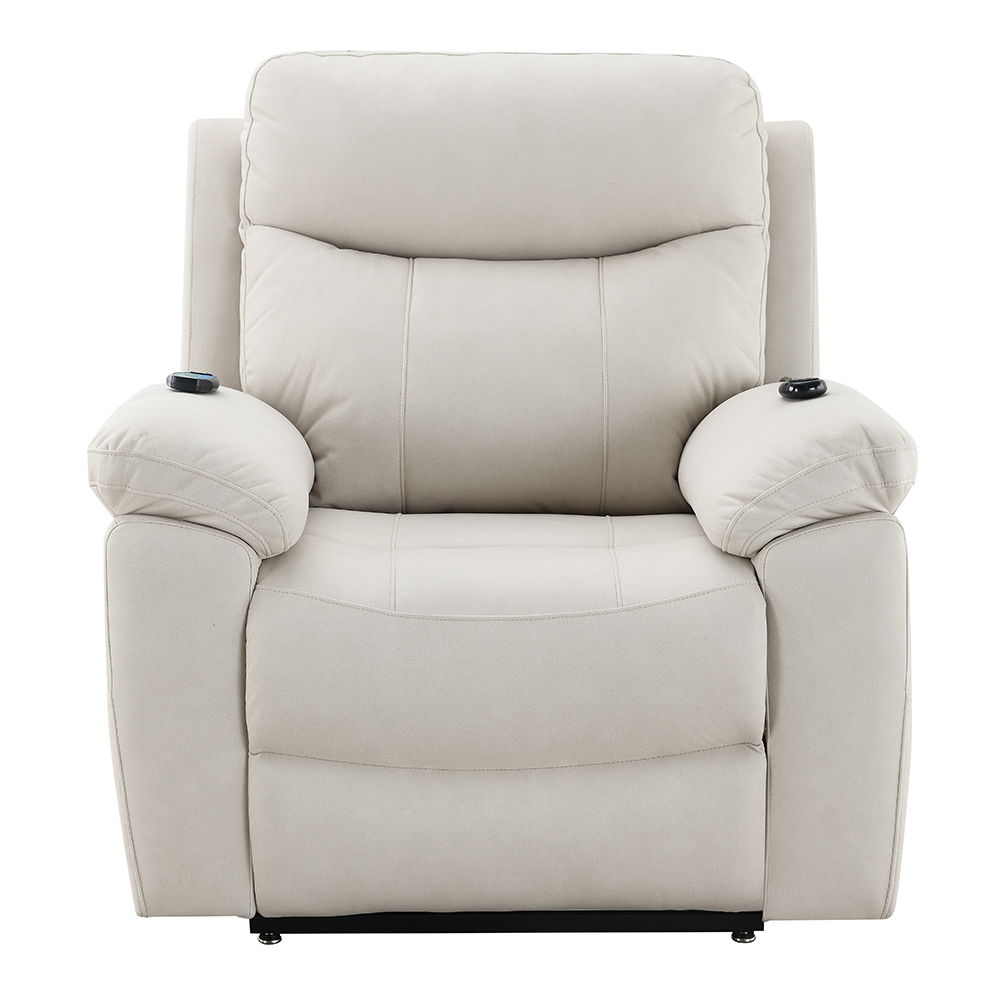 Chriki - Power Recliner With Lift & Heating & Massage - Beige Fabric, beige, view 8