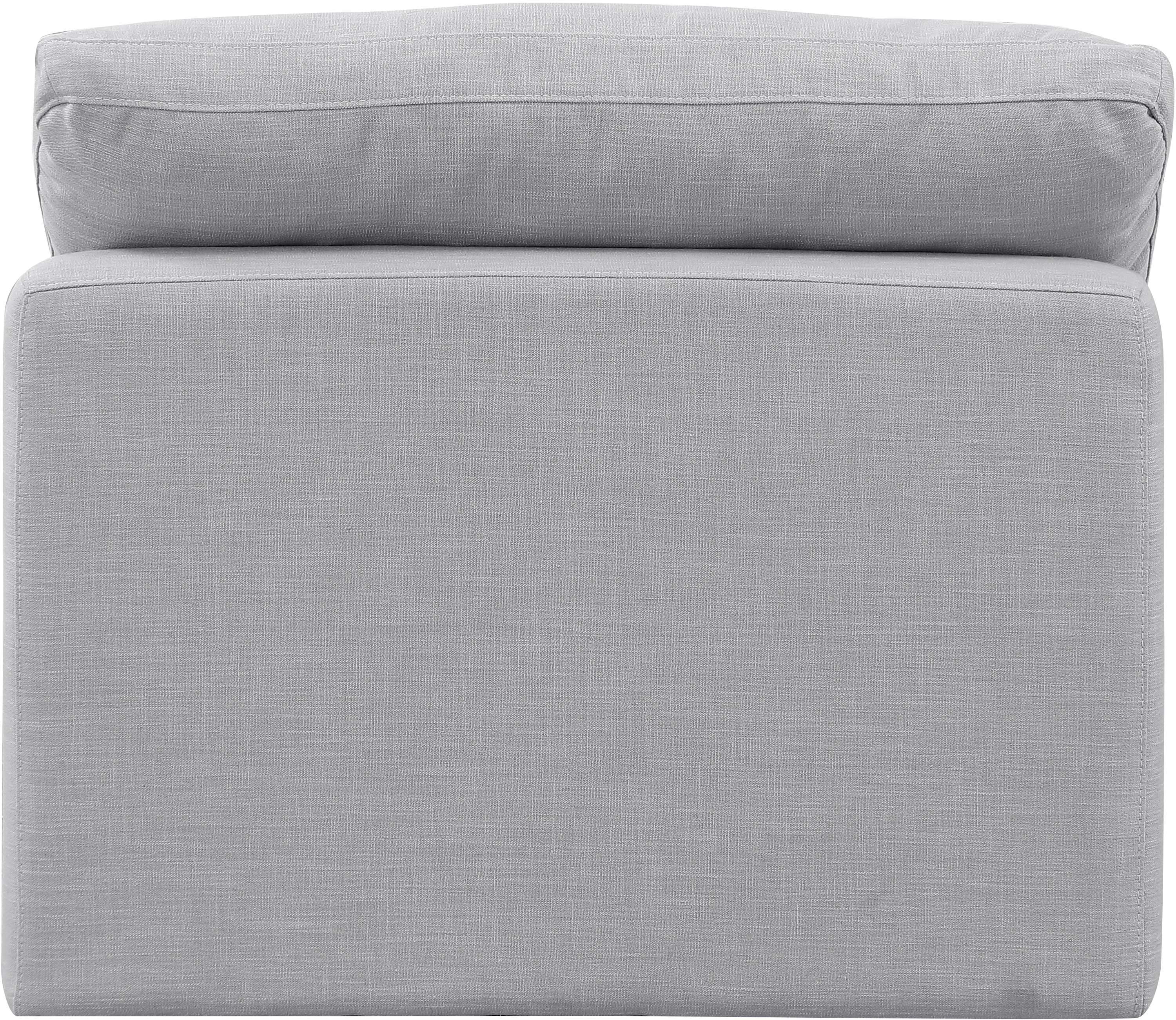 Indulge - Linen Armless Chair - Gray