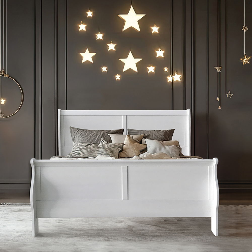 Louis Philippe III - Queen Bed - White, white, view 4