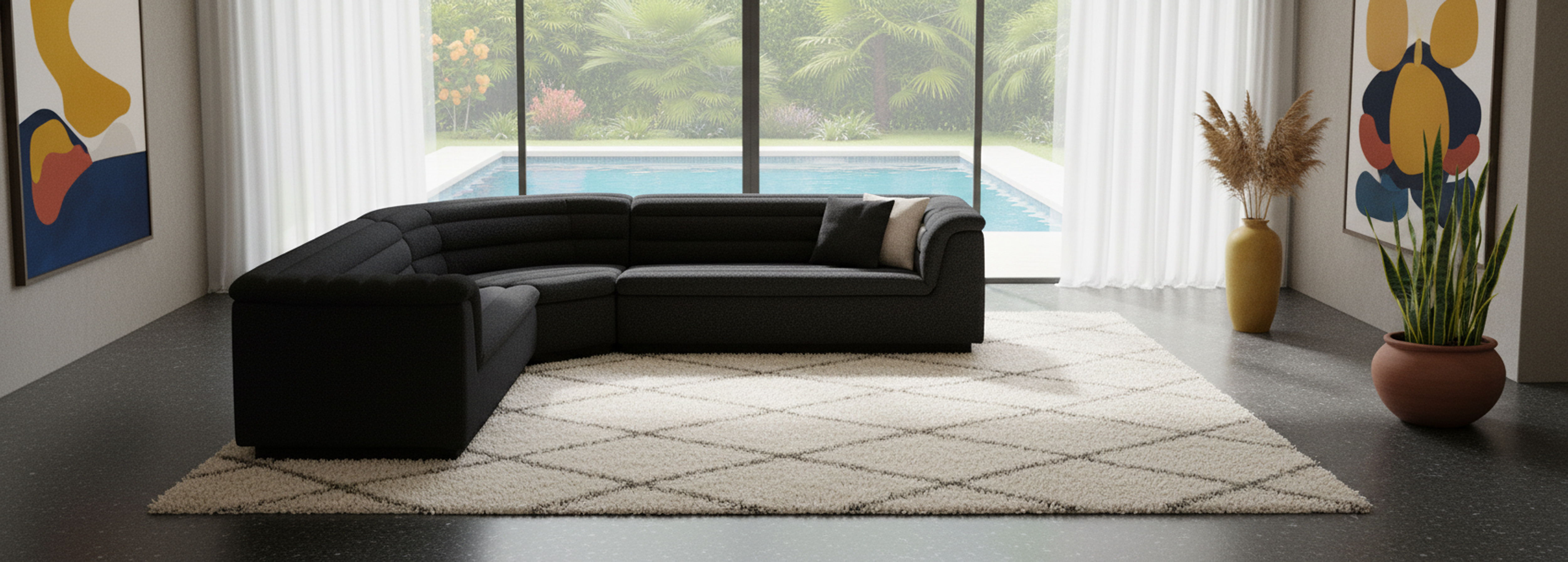 Cascade - Boucle Modular Sectional - Black