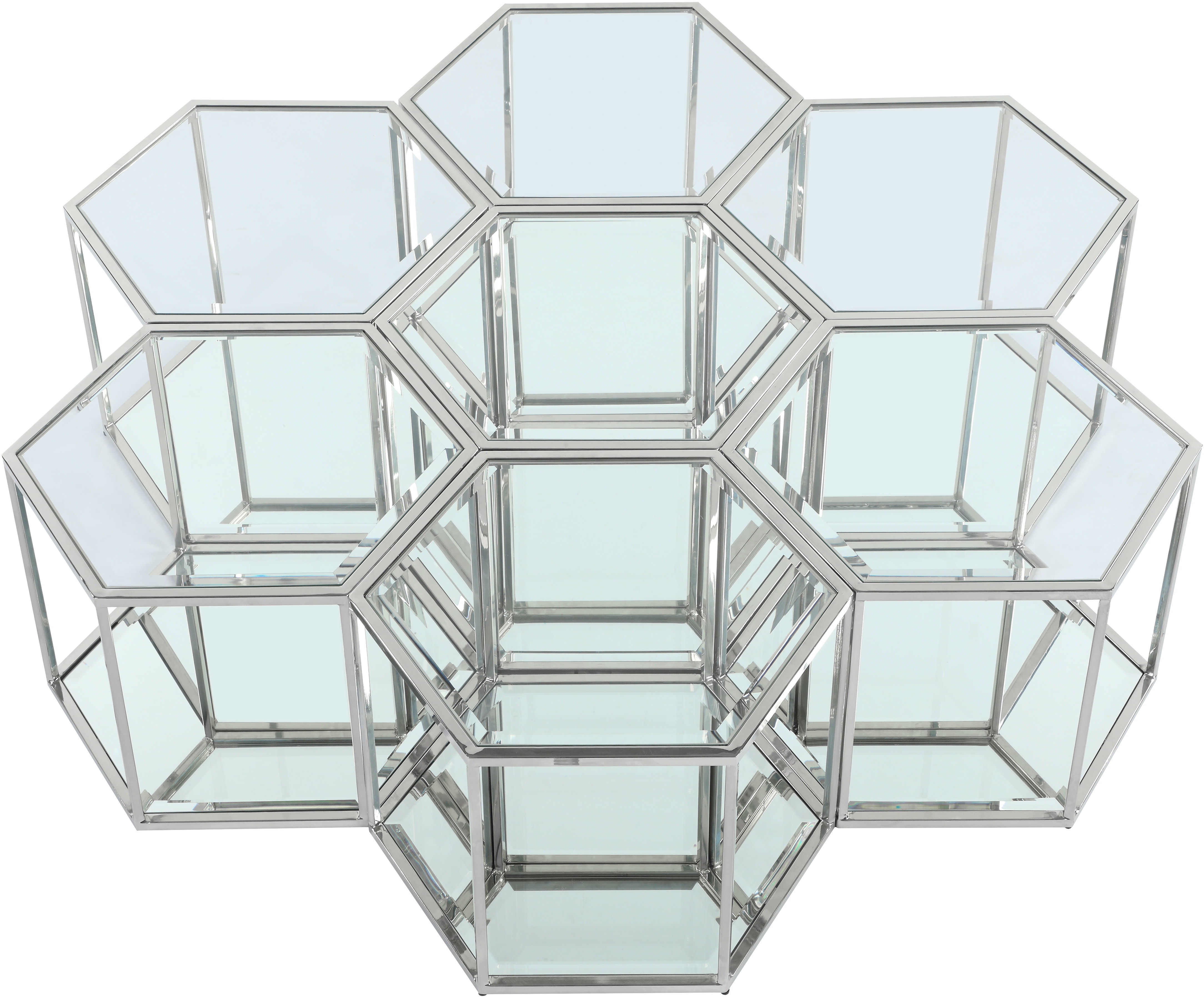 Sei - Coffee Table 7 Piece - Pearl Silver
