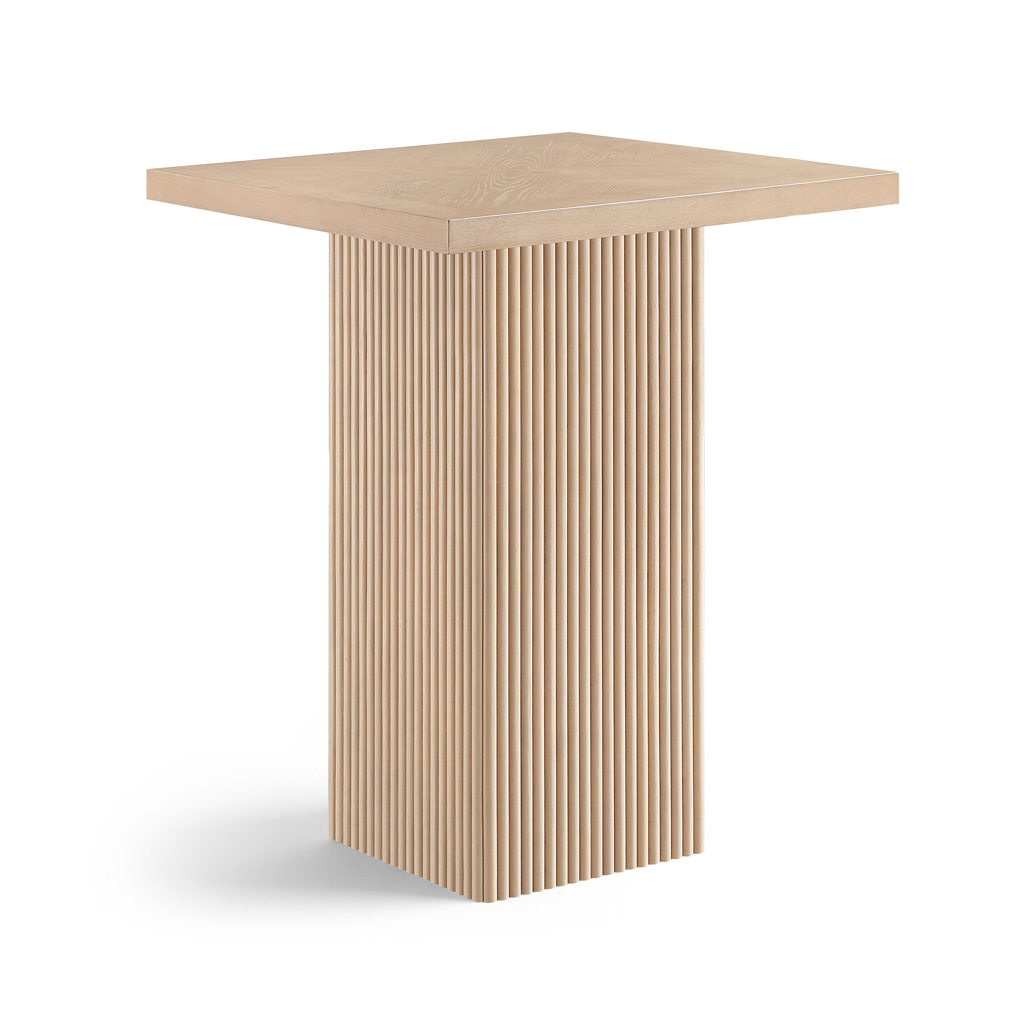 Belinda - Oak Veneer And Solid Wood Bar Height Table - Natural