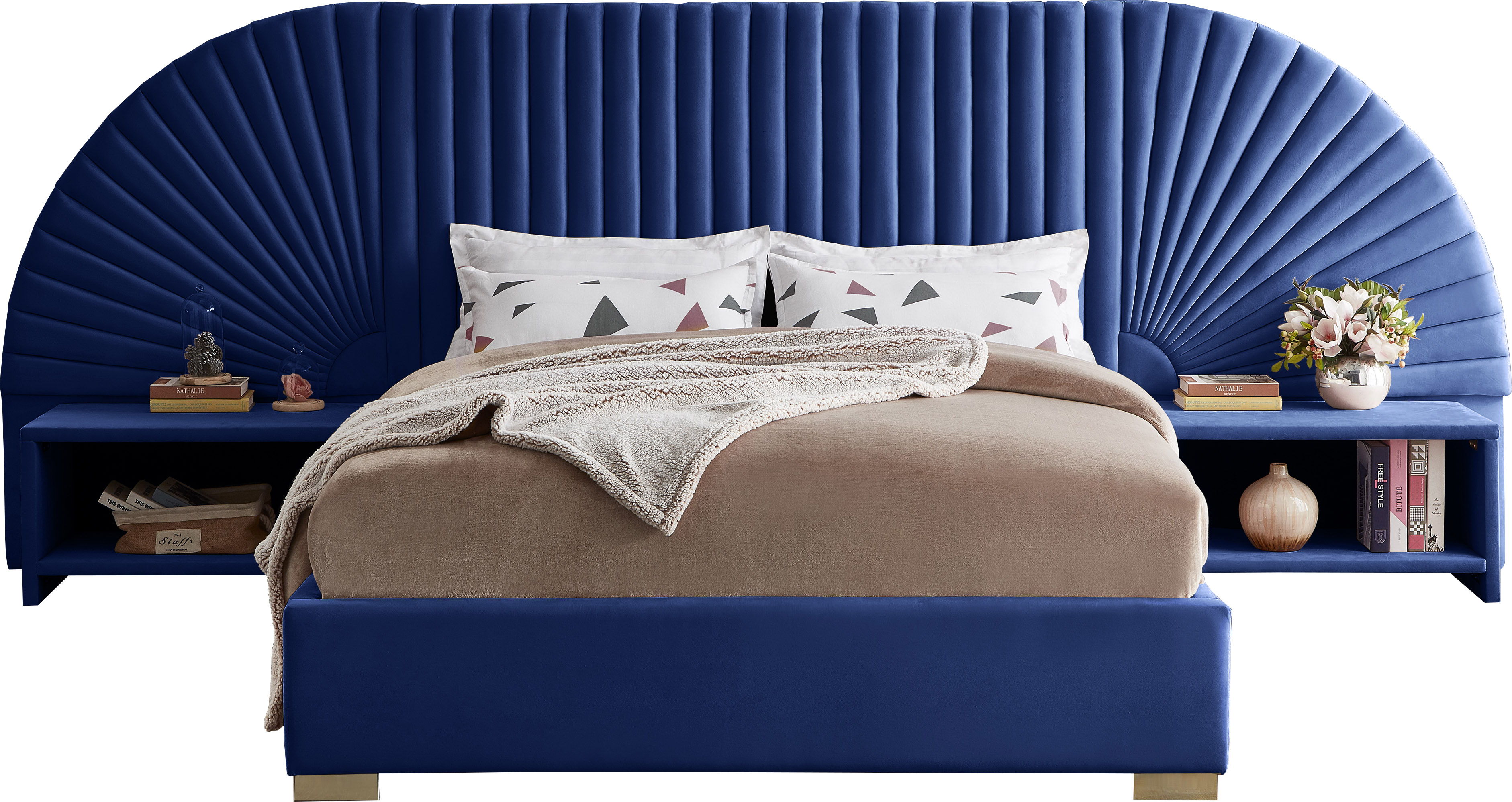 Cleo - King Bed - Navy