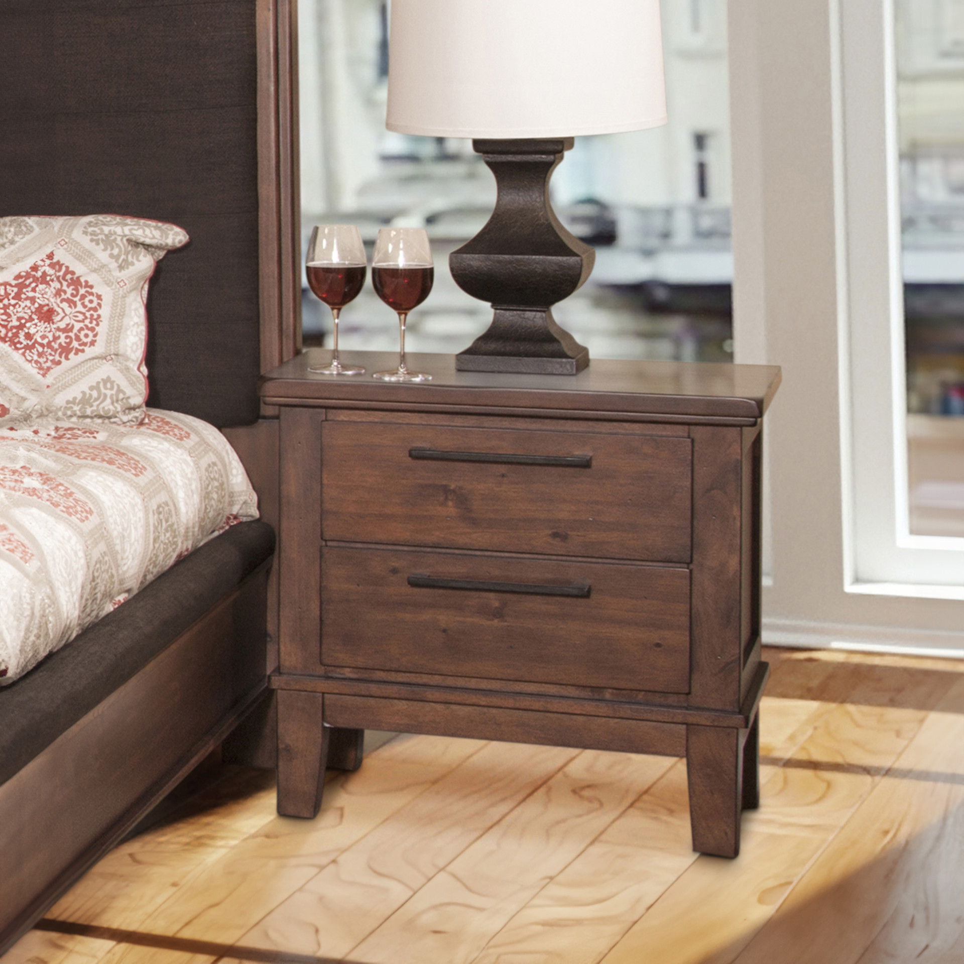 Cagney - Nightstand - Chestnut, light brown, view 7
