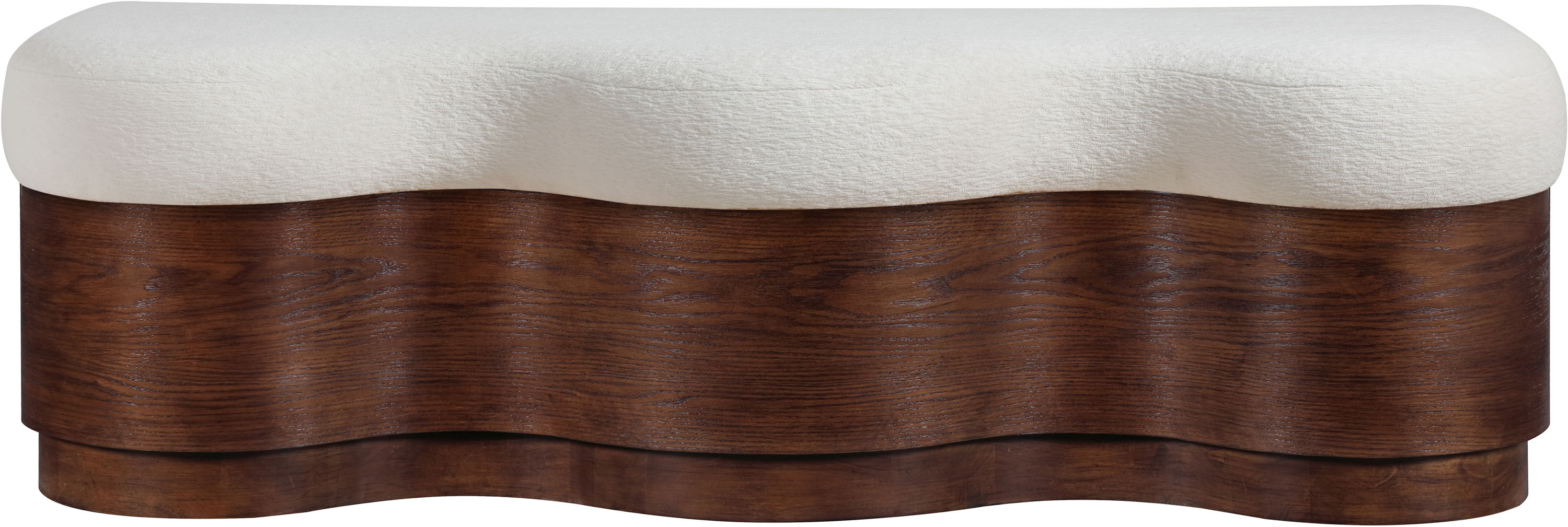 Savoy - Bench With Brown Base - Cream