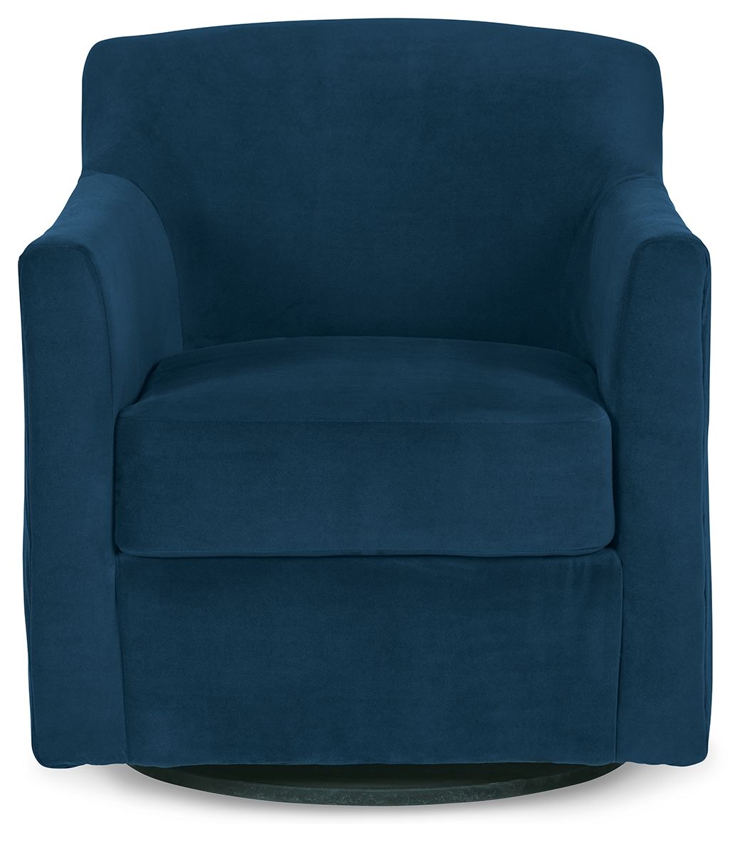Ashley Furniture Bradney - Swivel Accent Chair - Blue - Image 3
