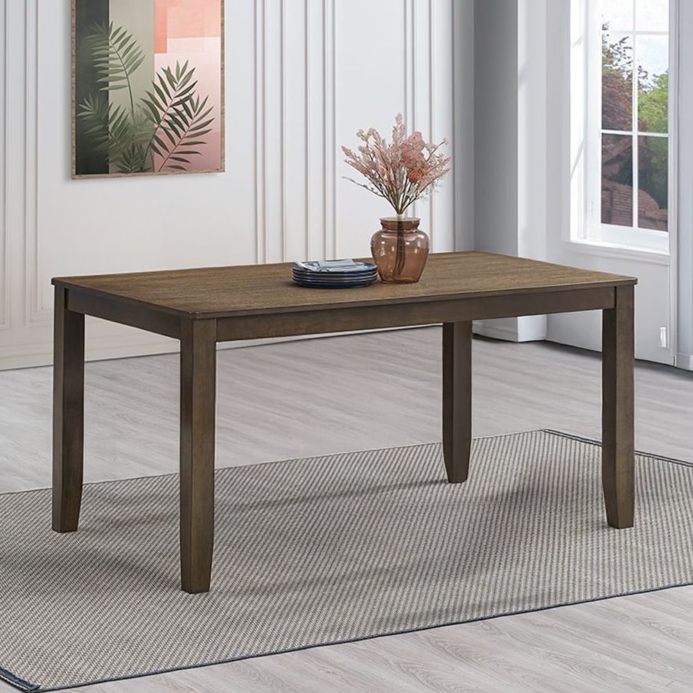 Damica - Dining Table - Walnut, dark brown
