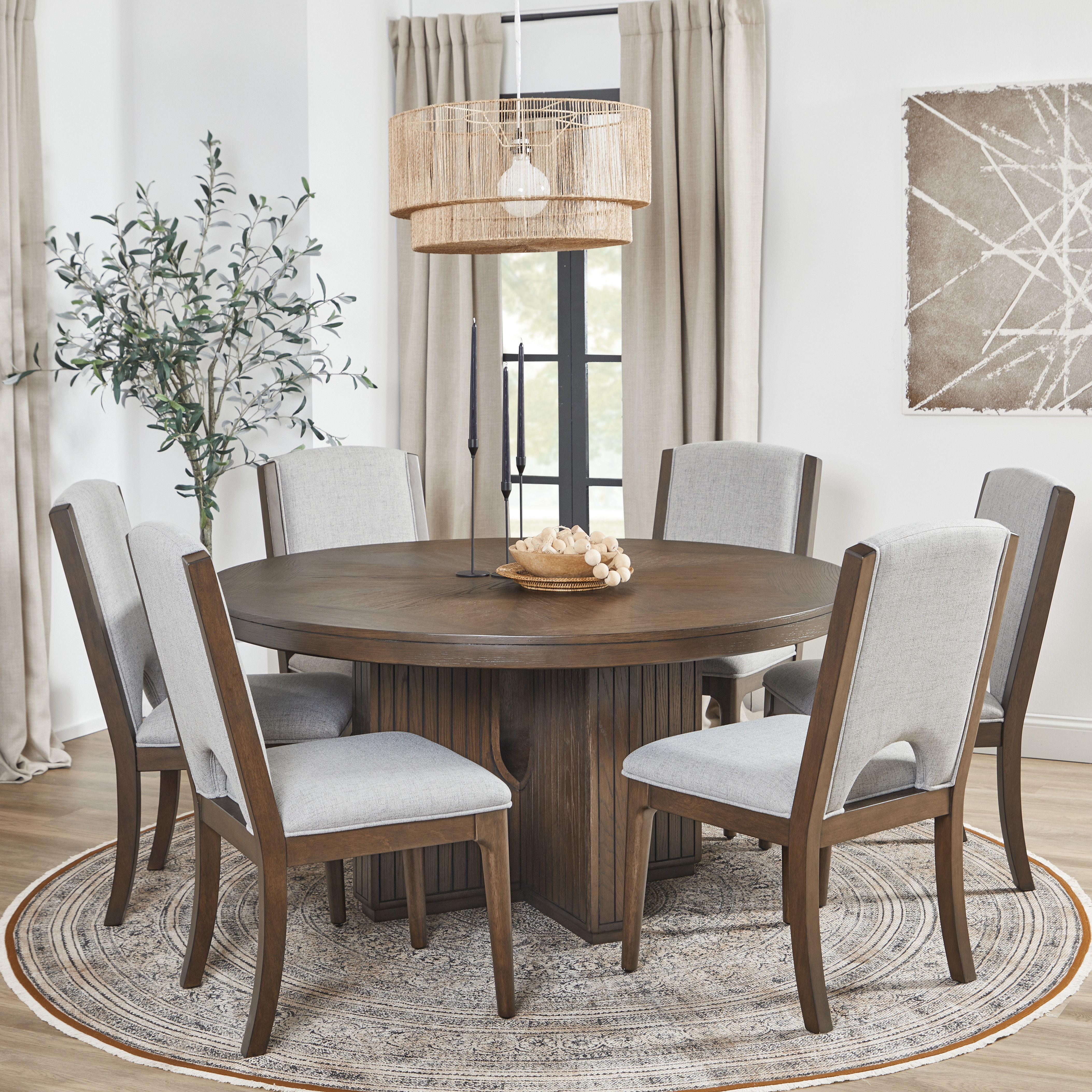 Athens - Round Dining Table - Chocolate Brown, dark brown, view 4