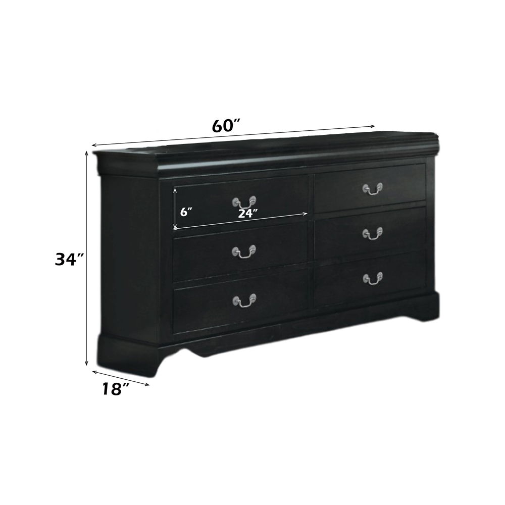 Louis Philippe III - Dresser - Black, black, view 7