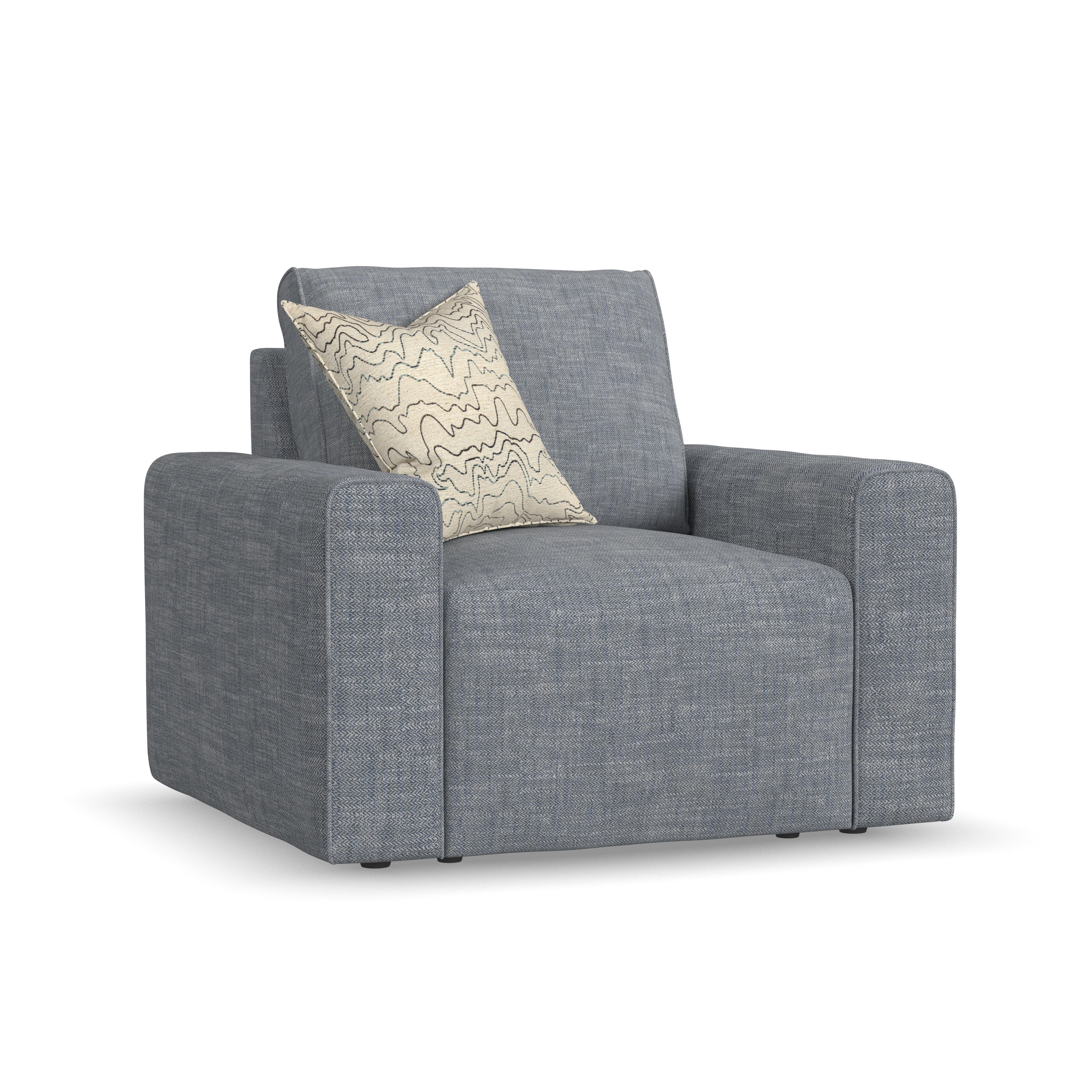 Dawson - Fabric Stationary Chair, dark brown, view 2