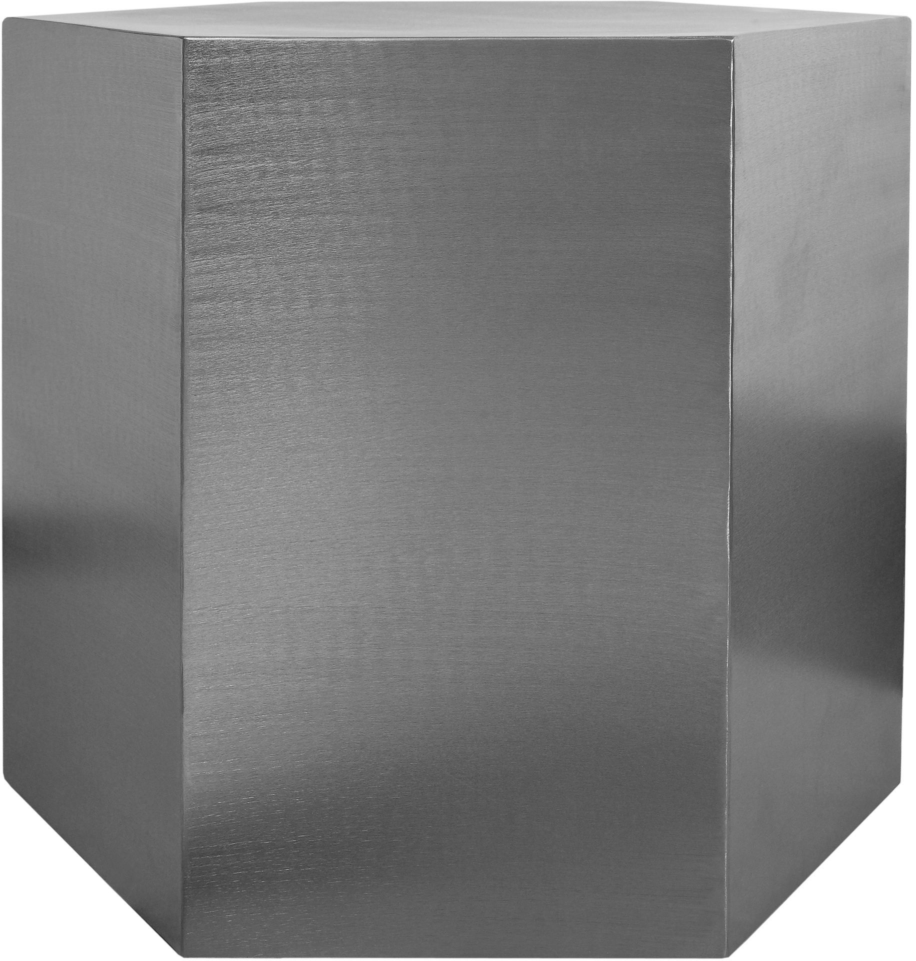 Hexagon - End Table - Pearl Silver