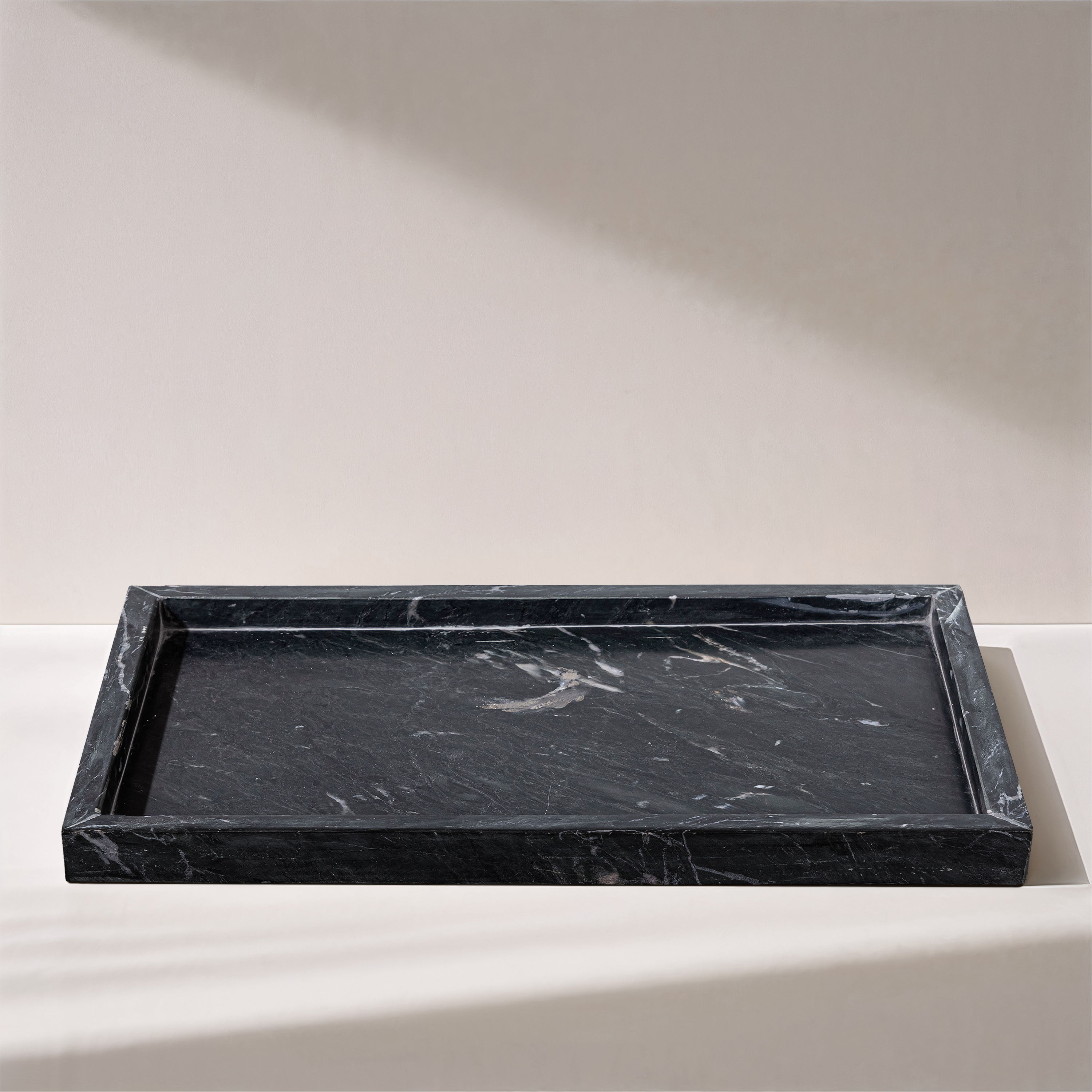 Barletta - Marble Rectangular Tray - Black