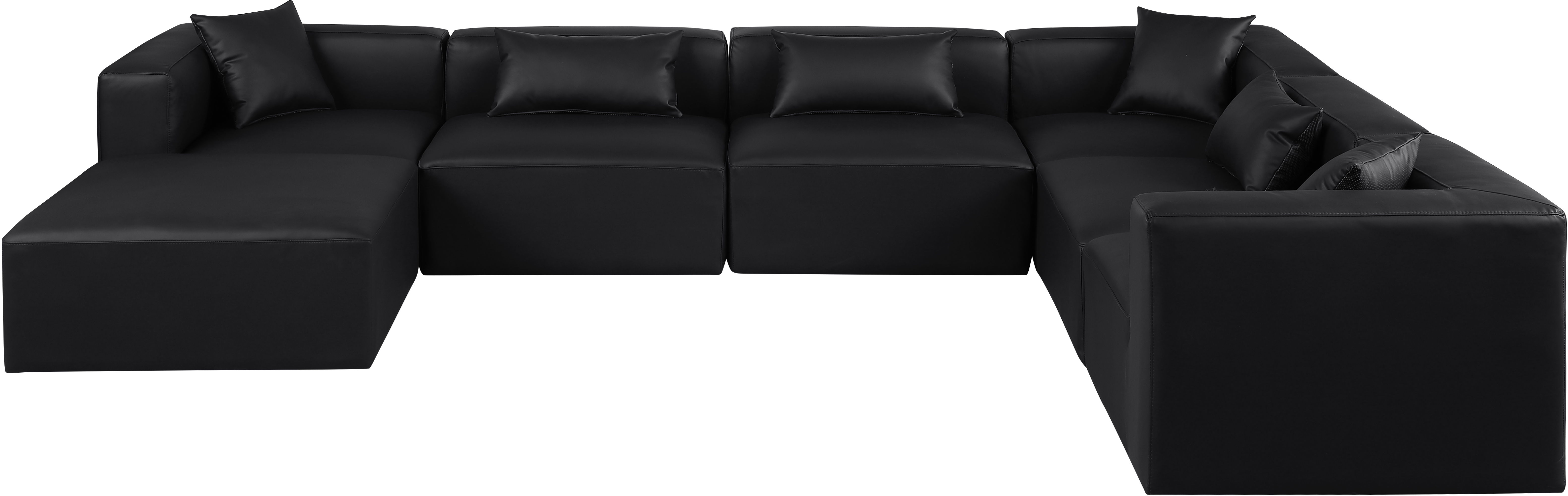 Cube - 7 Piece Modular Sectional - Black