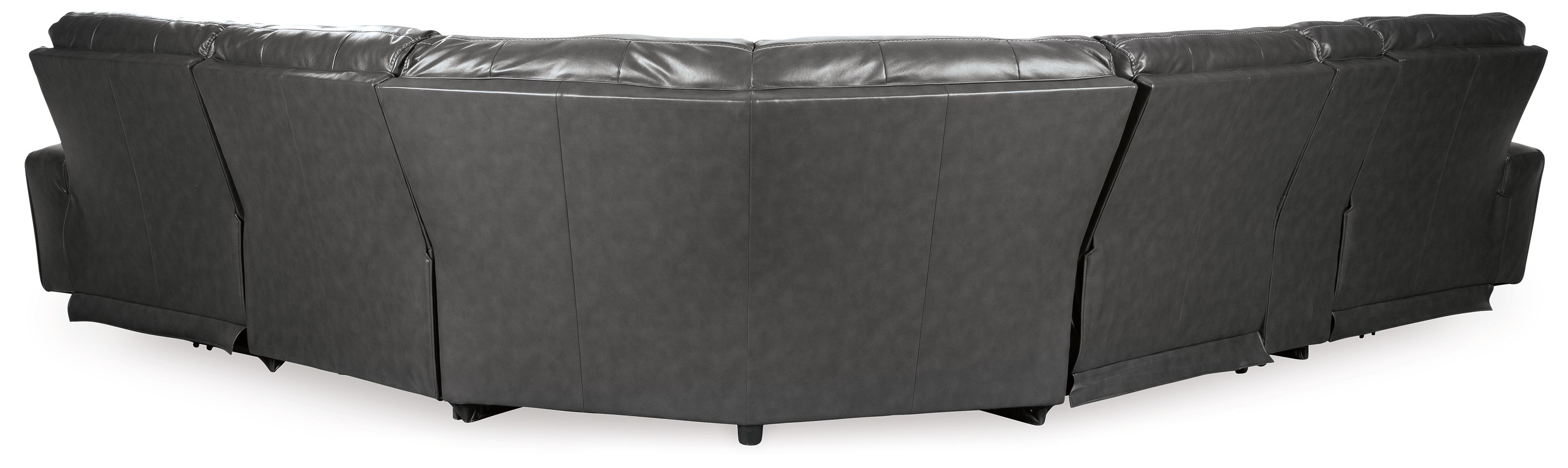Ashley Furniture Samperstone - Zero Wall Recliners With Console 6 Pc Sectional - Gray - Image 5
