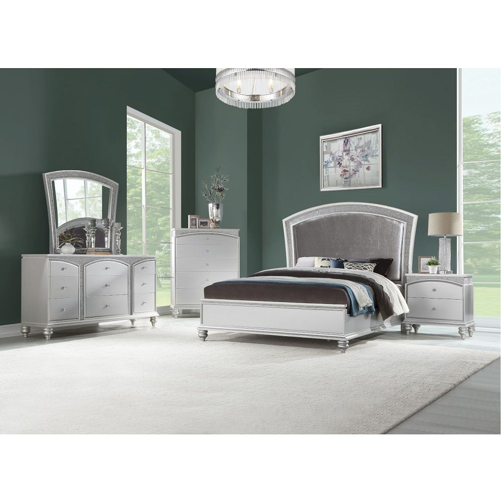 Maverick - Nightstand - Platinum, silver