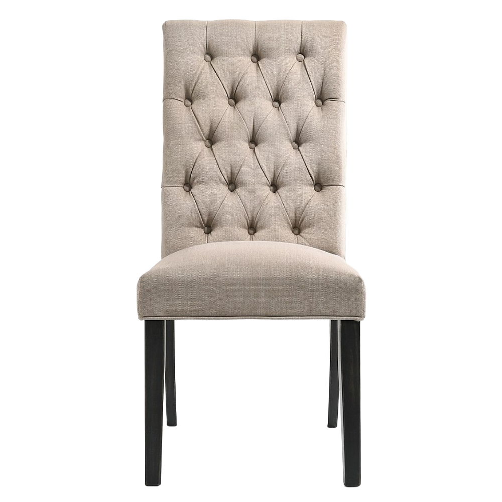 Morland - Side Chair (Set of 2) - Tan Linen & Vintage Black, beige, view 3