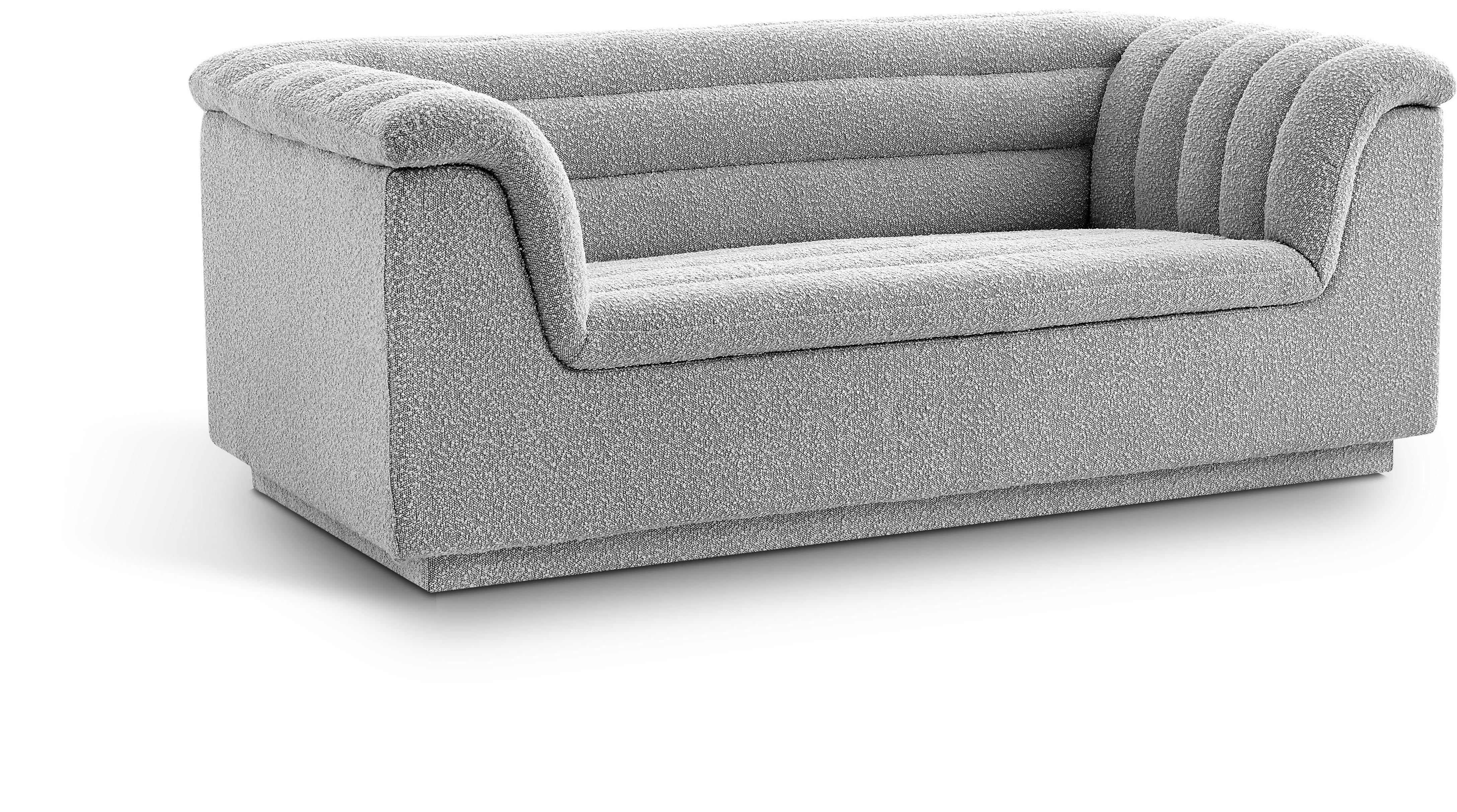 Cascade - Boucle Loveseat - Gray