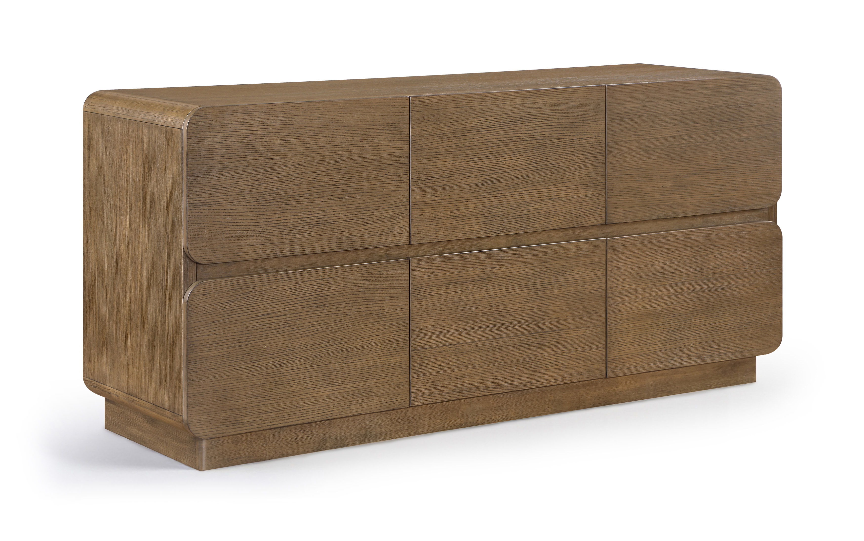 Adagio - Solid Wood And Oak Veneer Dresser - Brown