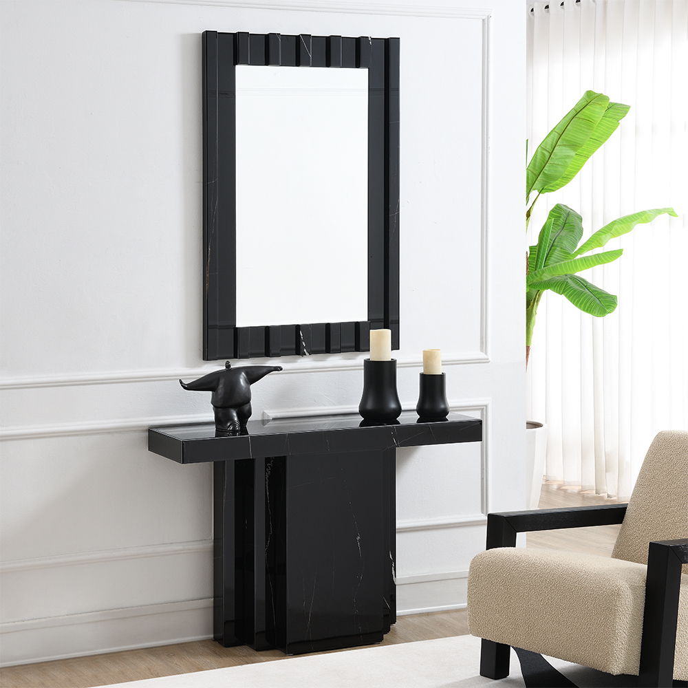 Drisana - Accent Mirror - Black Mirrored, black, view 2