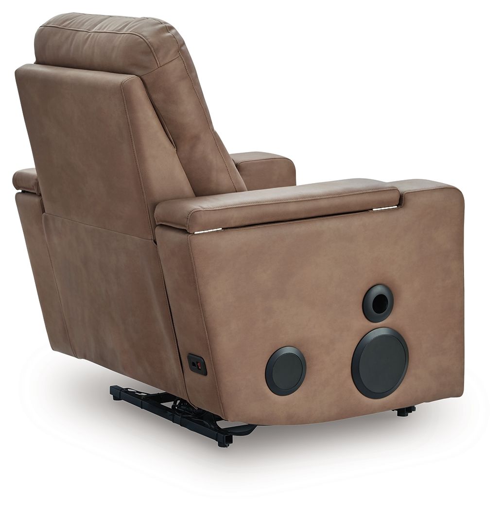 Ashley Furniture Lorrenton - Glider Power Recliner With Audio System - Caramel - Image 4