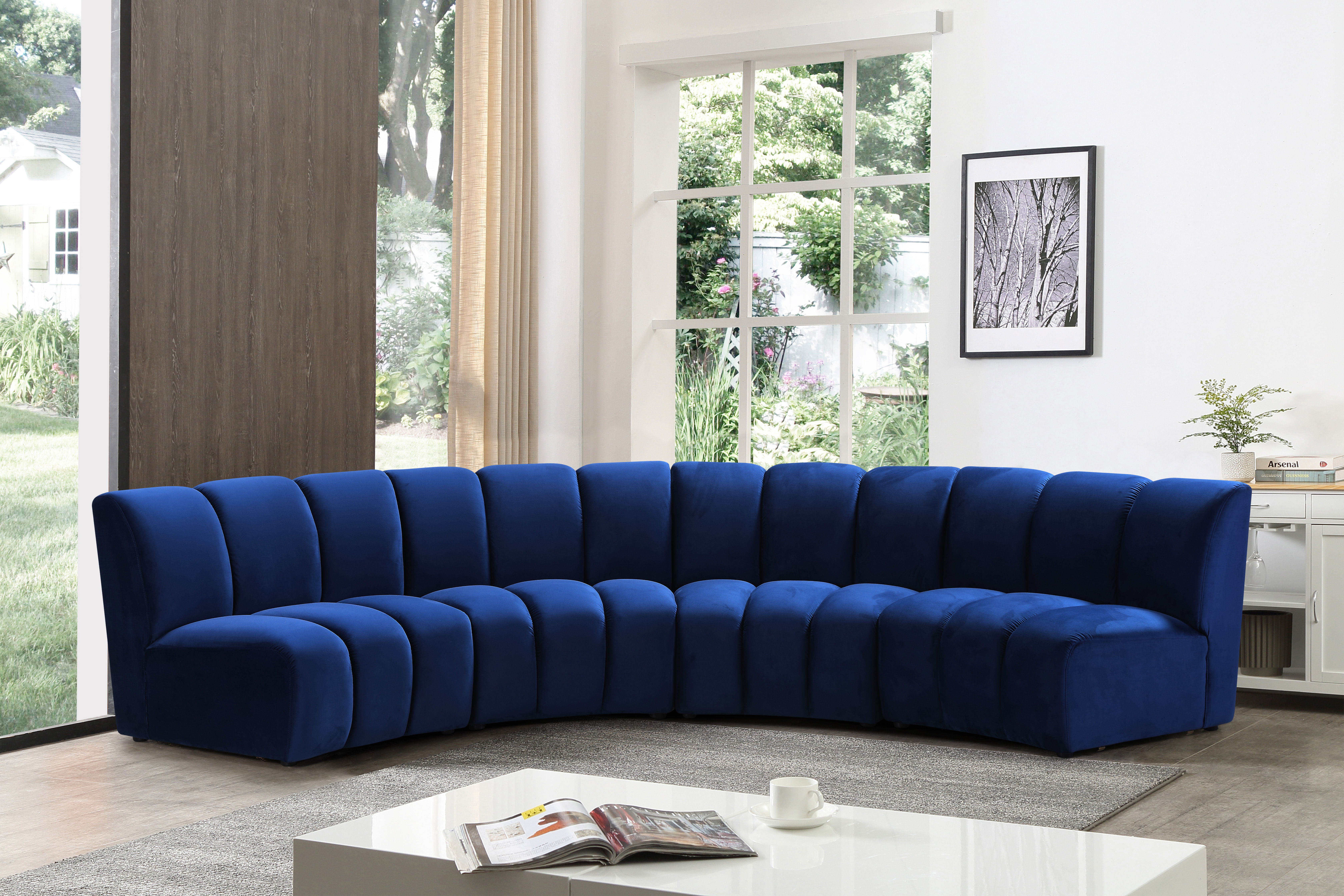 Infinity - 4 Piece Modular Sectional - Navy