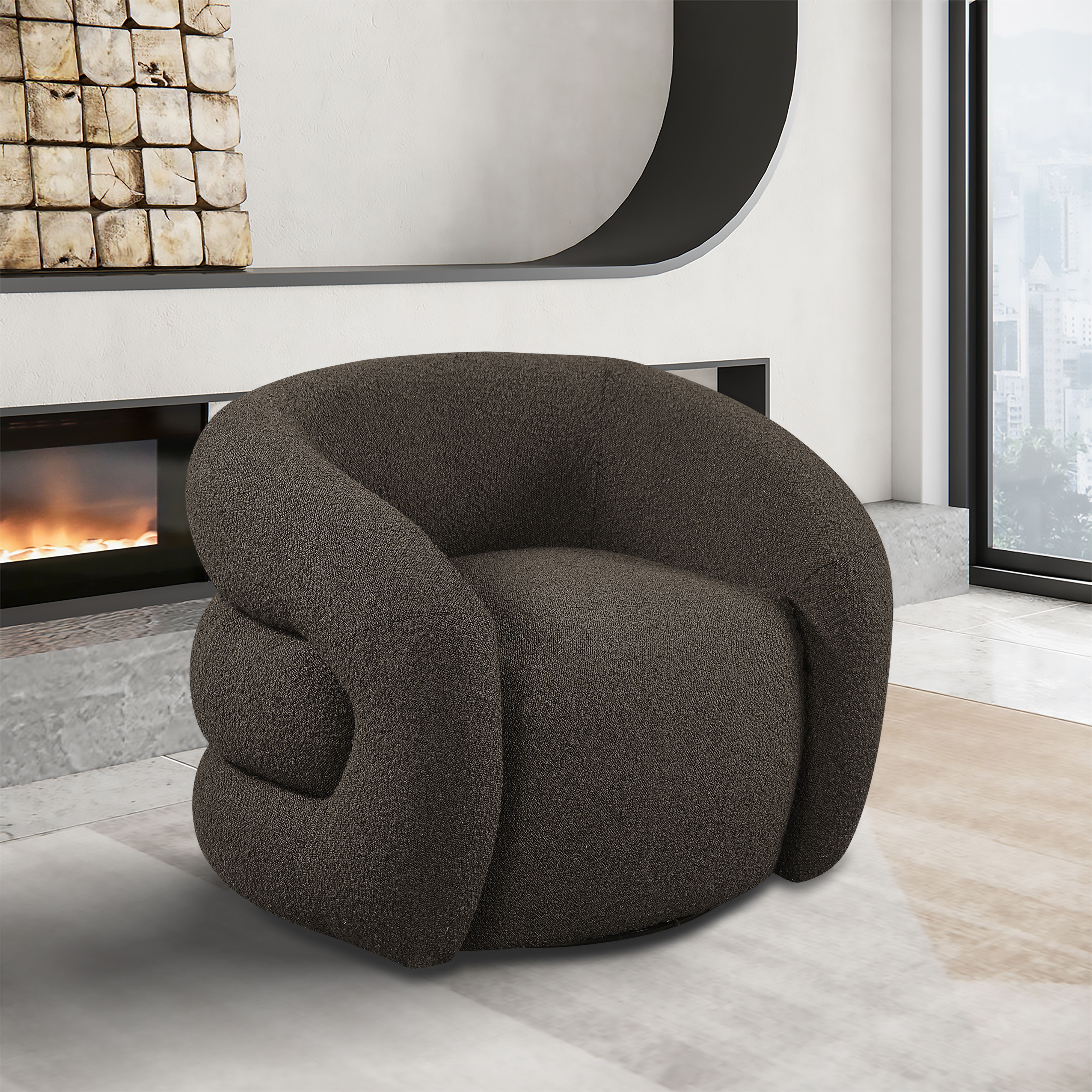 Roxbury - Swivel Accent Chair - Brown