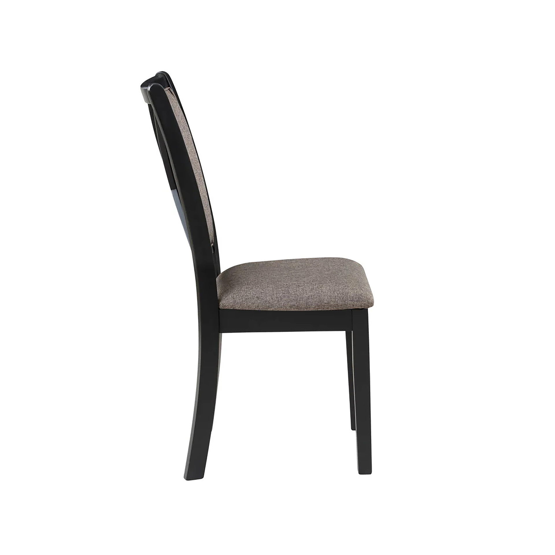 Potomac - 5 Piece Round Dining Set (Table & 4 Chairs) - Brown / Black, dark brown, view 8