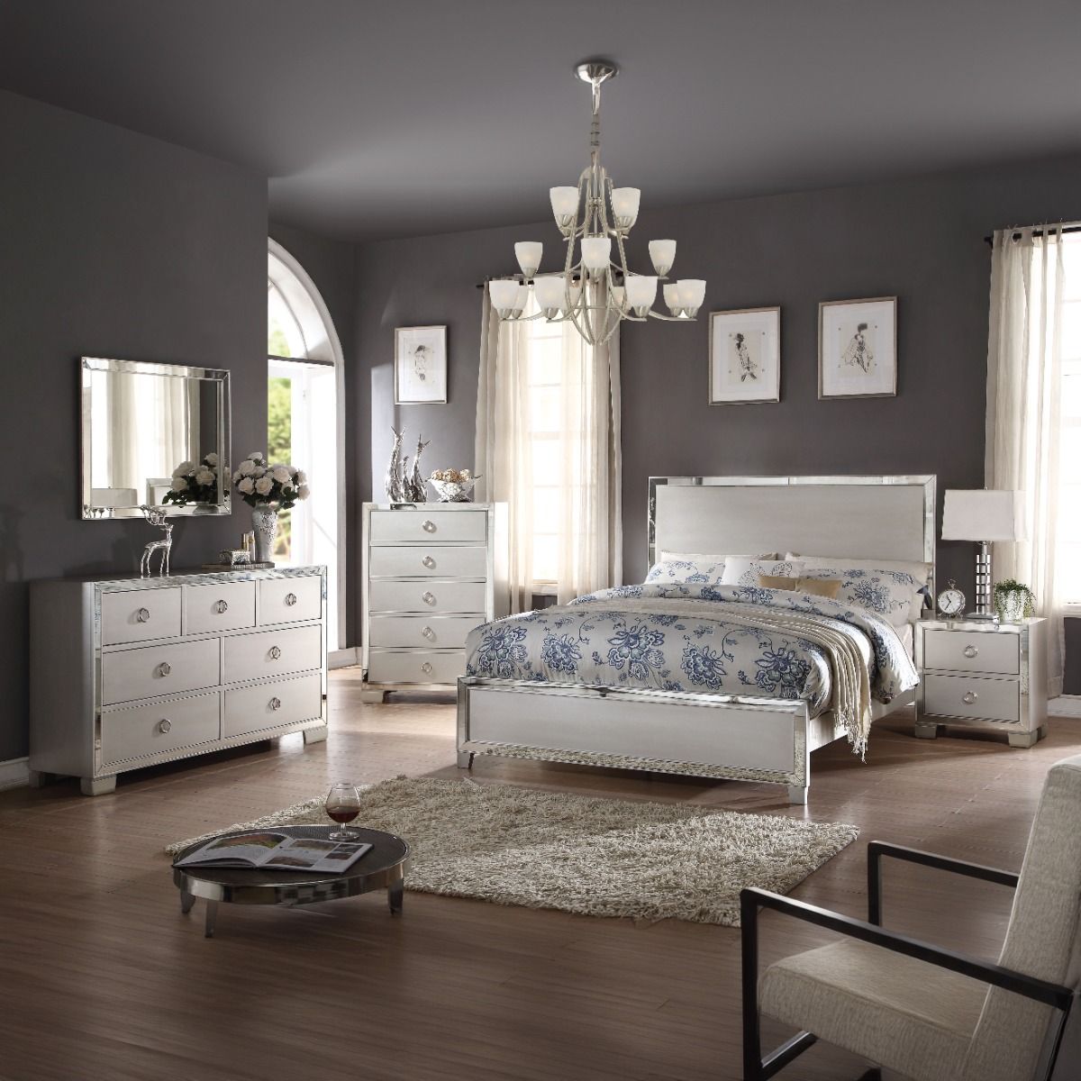 Voeville II - Dresser - Platinum, silver, view 3