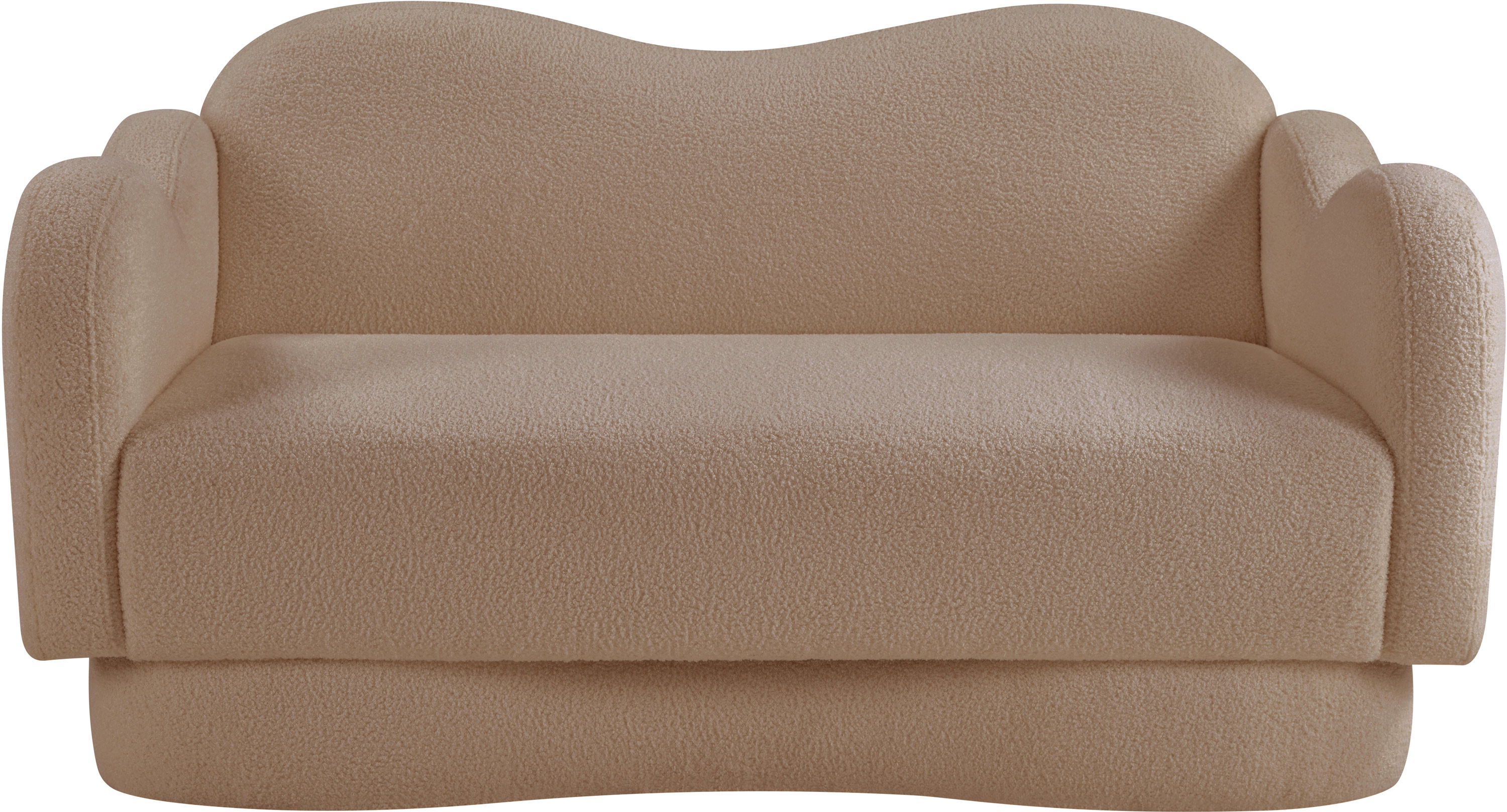 Bloom - Teddy Fabric Loveseat - Beige