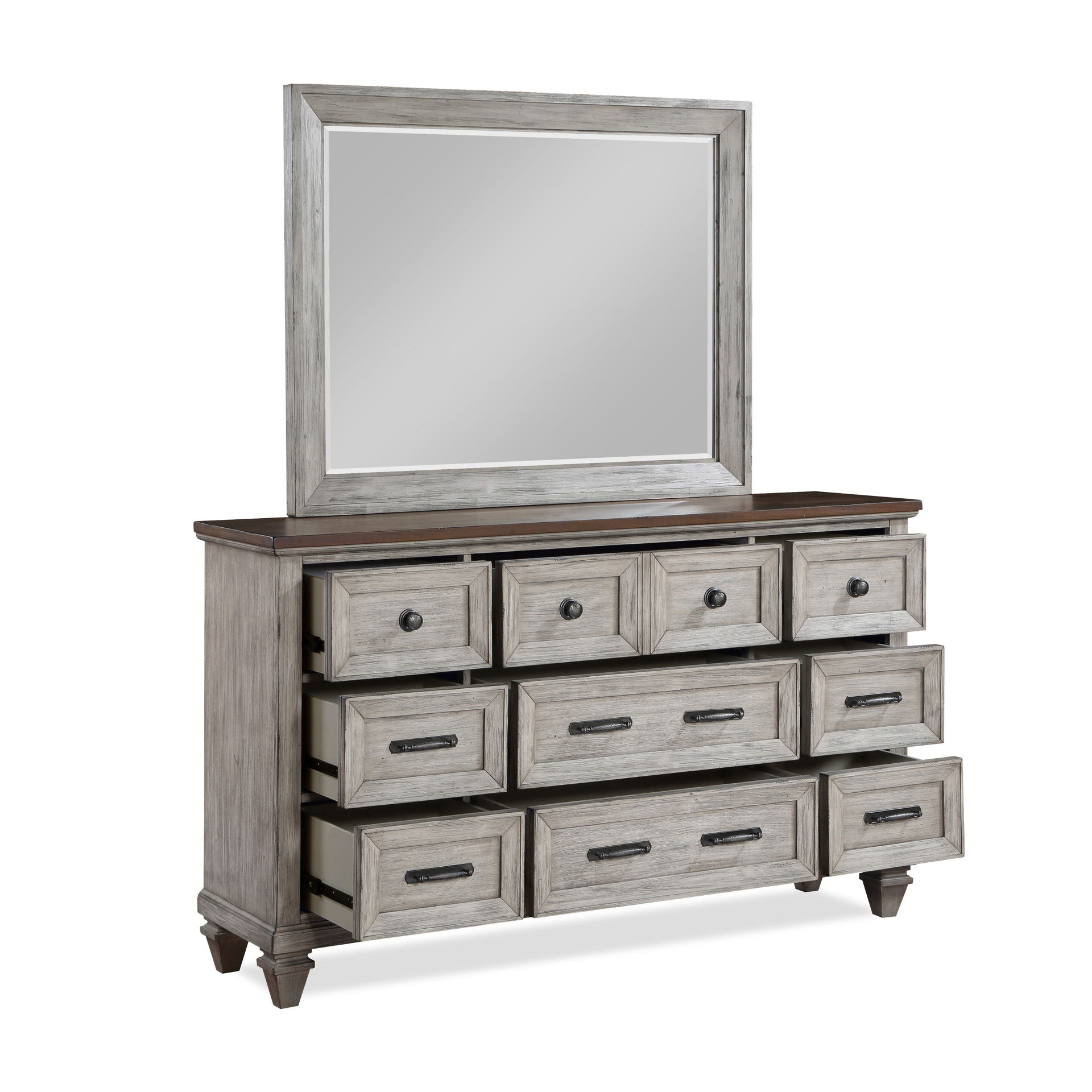 Mariana - Mirror - Vintage Creme, gray, view 4