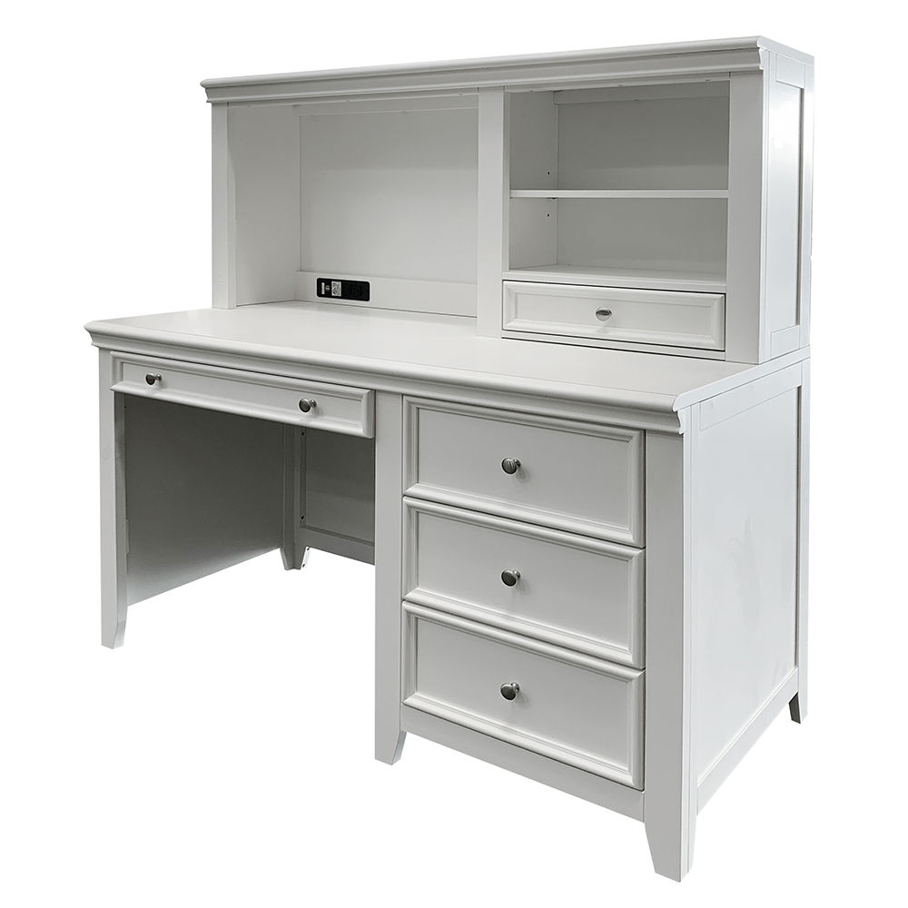 Lacey - Writing Desk - White, white, view 6