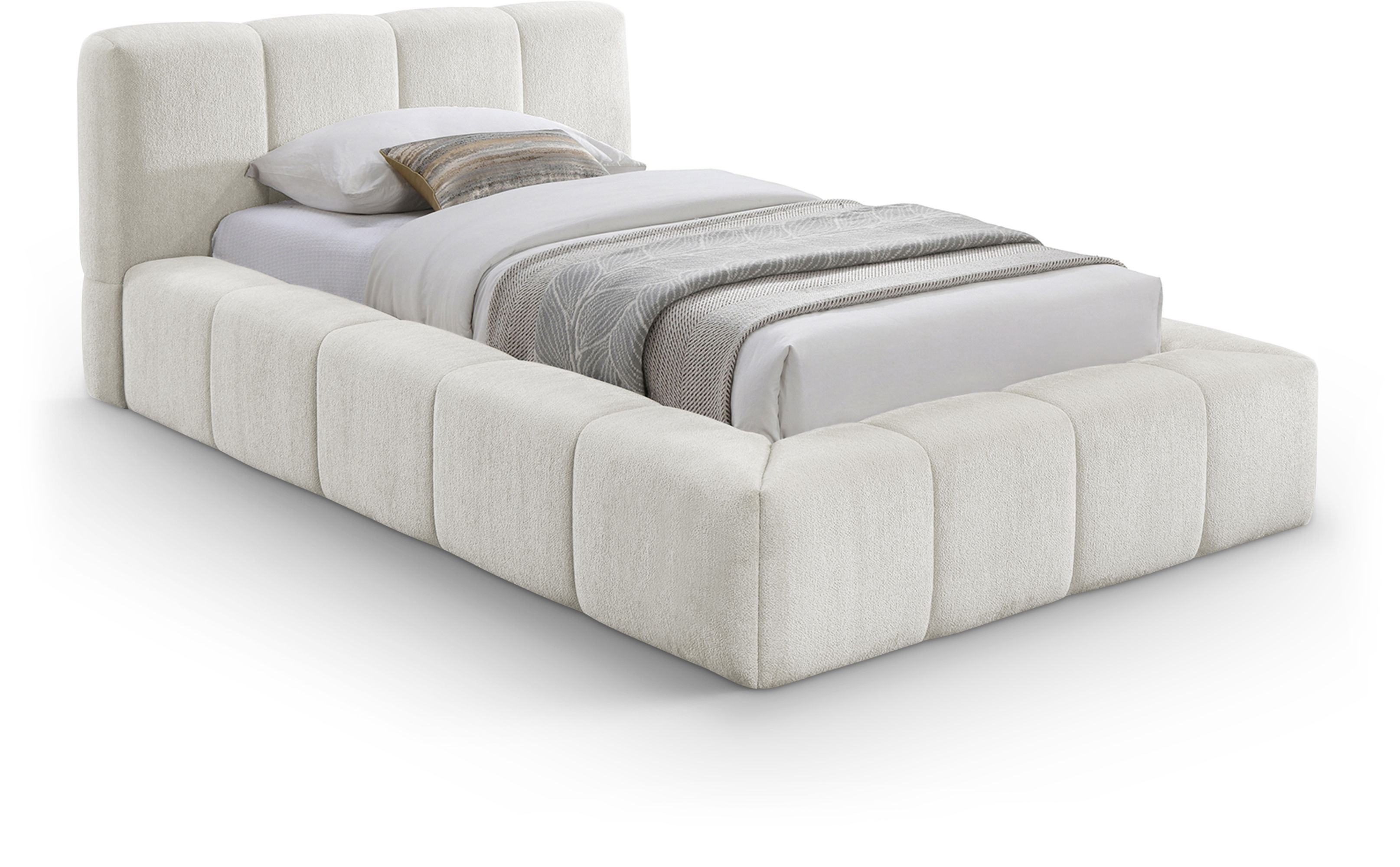 Carlin - Twin Bed - Cream