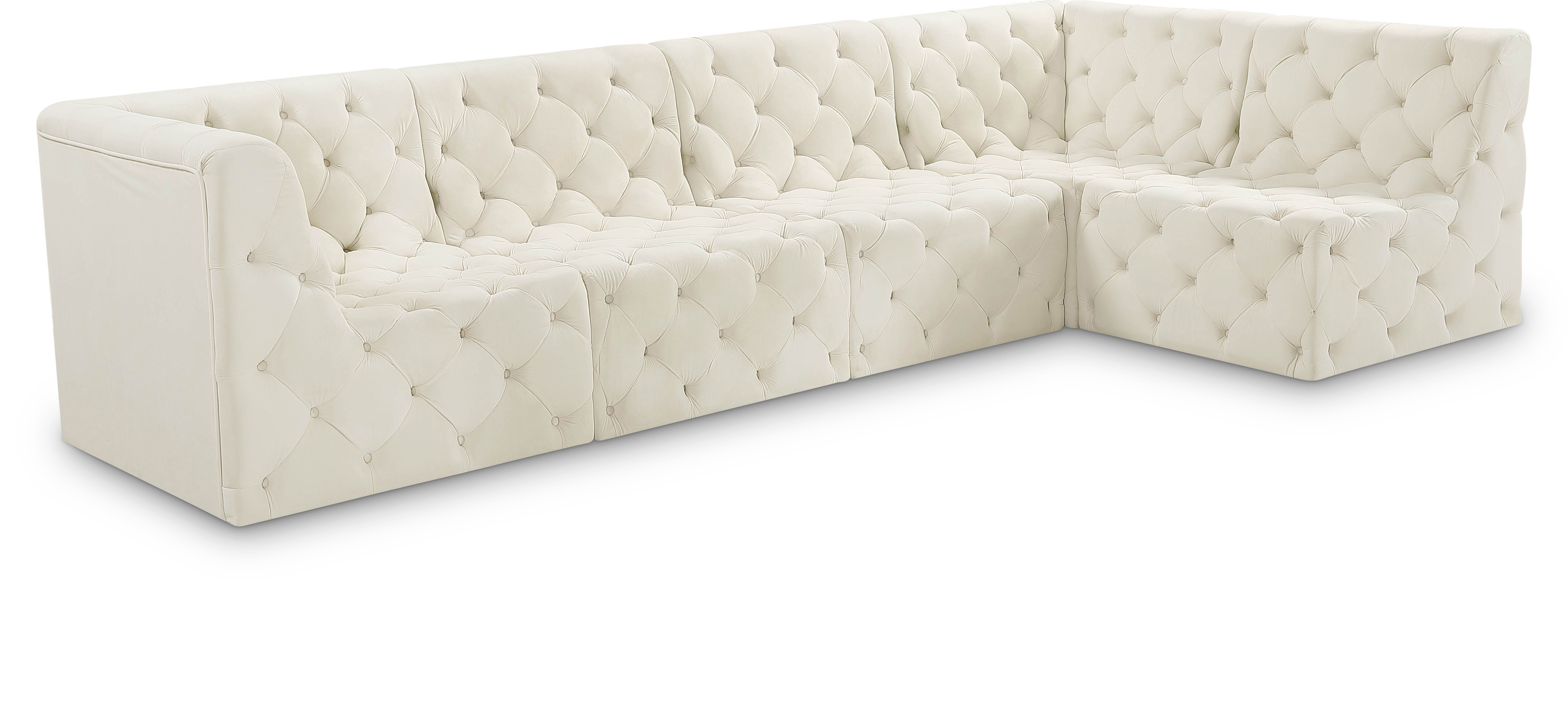 Tuft - 5 Piece Modular Sectional - Cream