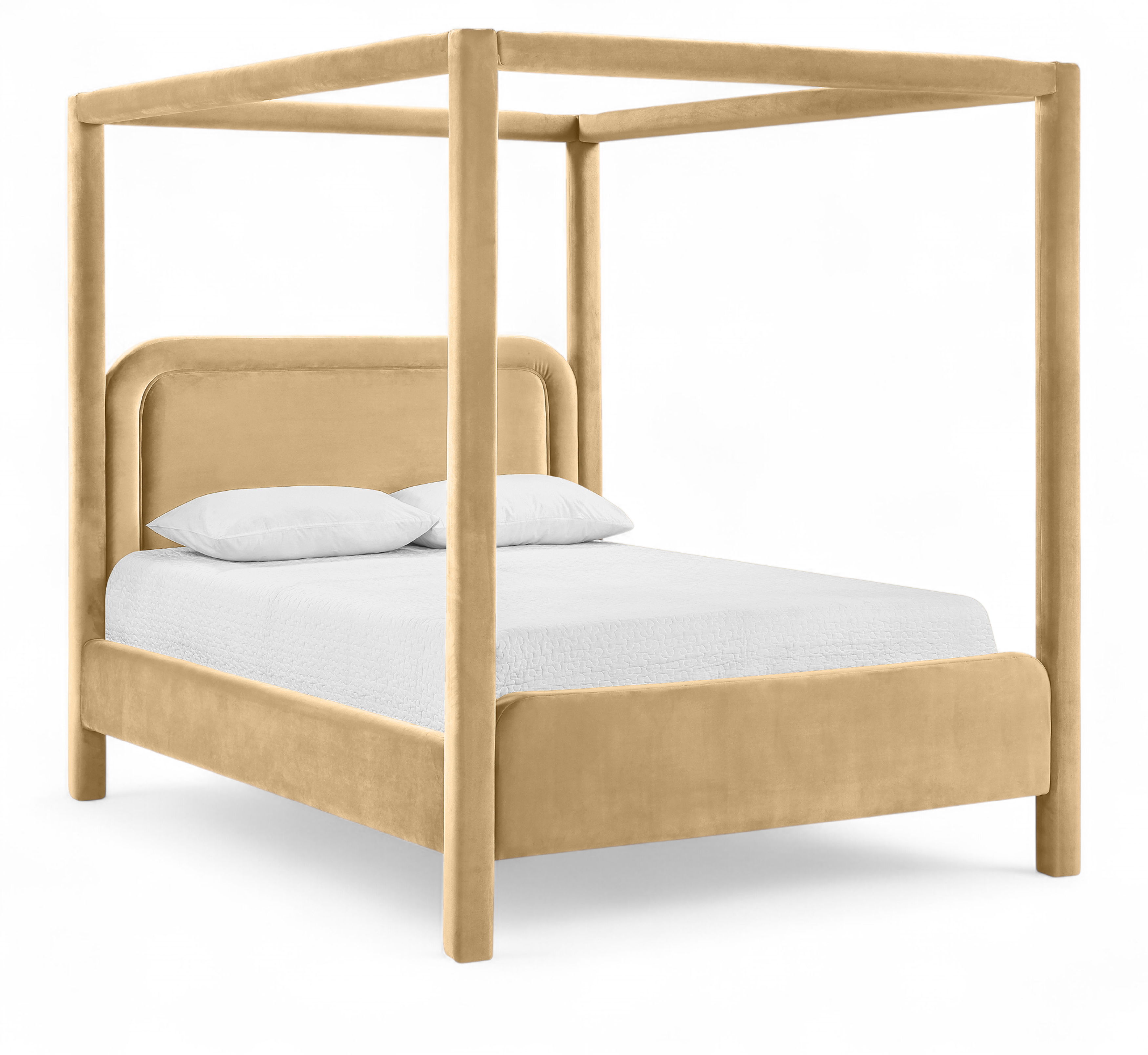 Salina - Velvet Upholstered Queen Bed - Camel