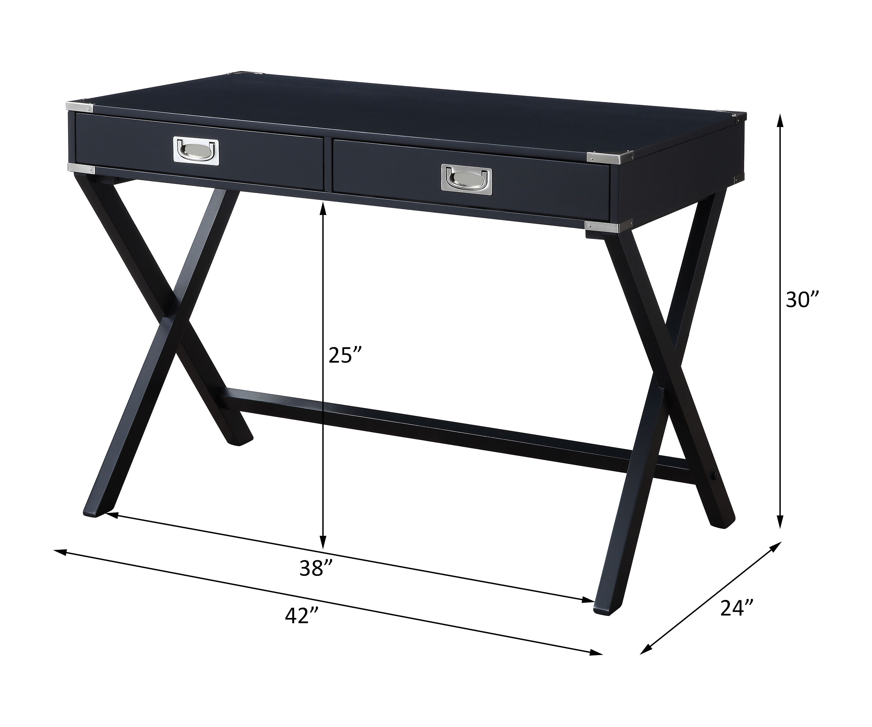 Amenia - Writing Desk (Same Ac00908) - Charcoal, black, view 6
