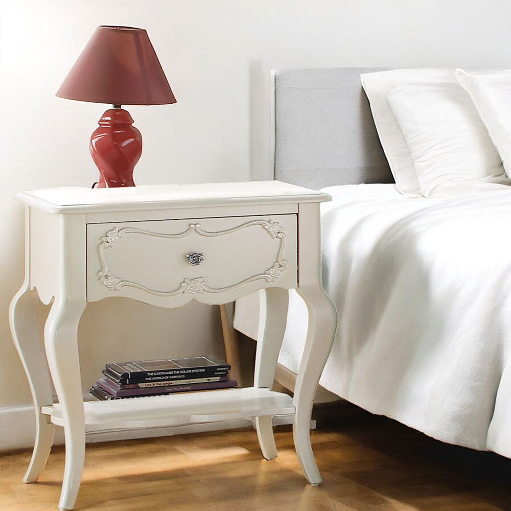 Edalene - Nightstand - Pearl White, white, view 4