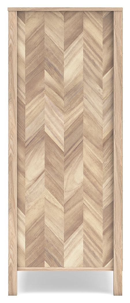 Battelle - Five Drawer Chest - Tan, light brown, view 7
