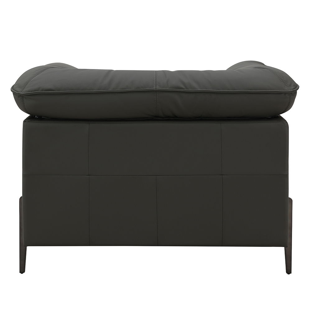 Tadi - Chair - Black Top Grain Leather, black, view 3