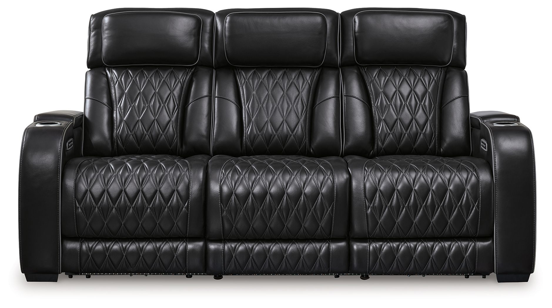 Ashley Boyington PWR REC Sofa with ADJ Headrest - Black
