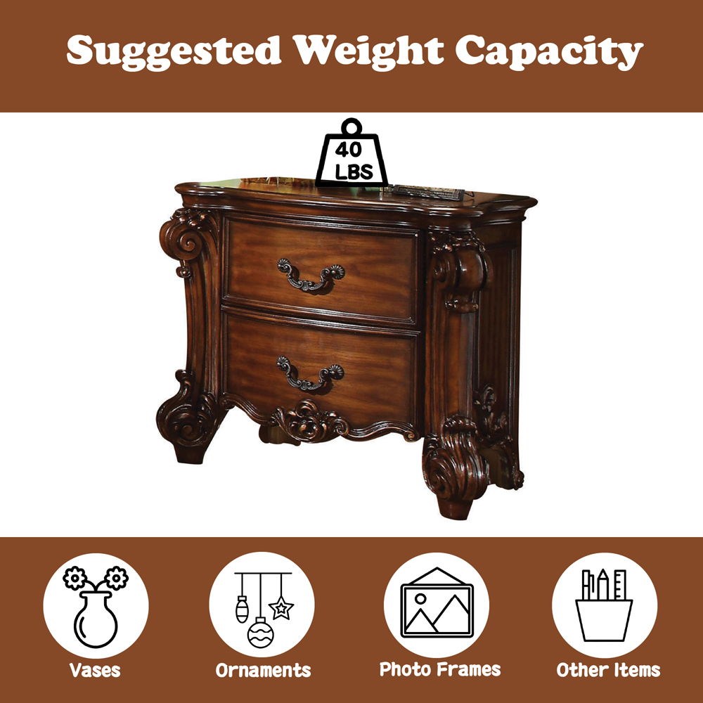 Vendome - Nightstand - Cherry, dark brown, view 3