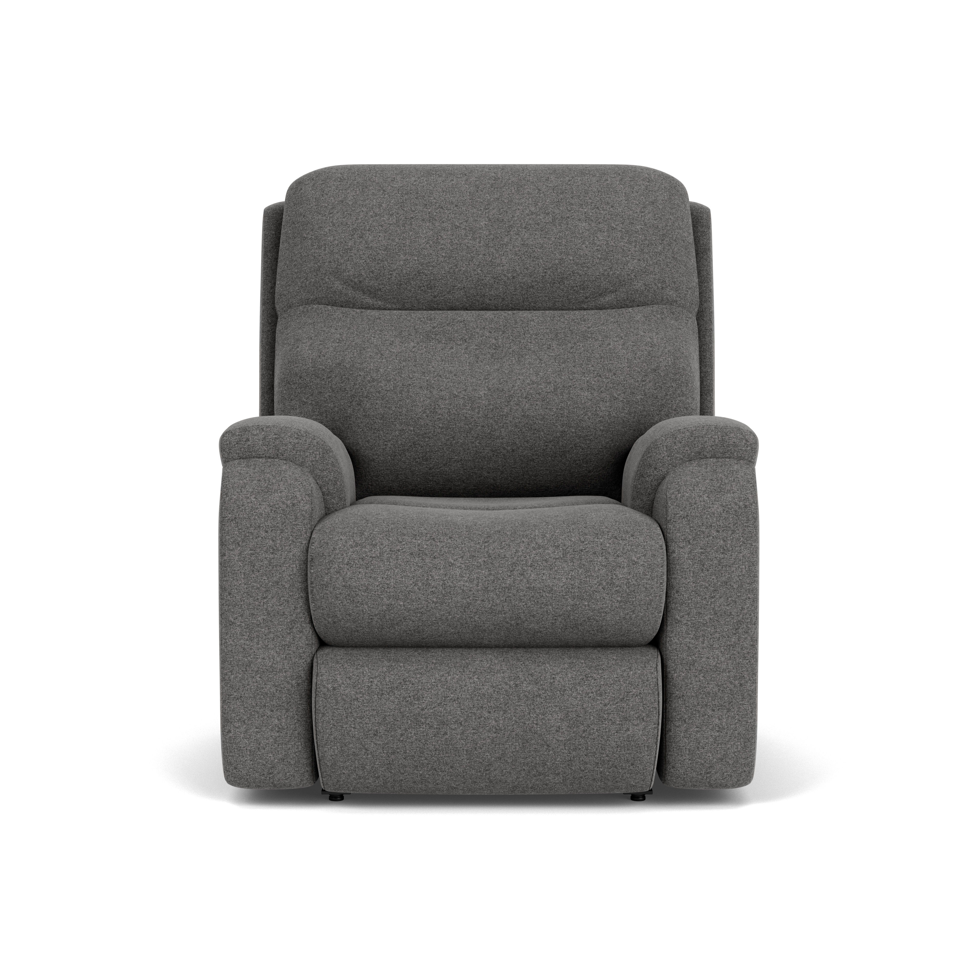 Penn - Transitional Fabric Power Rocking Recliner With Power Headrest & Lumbar, dark gray, view 4
