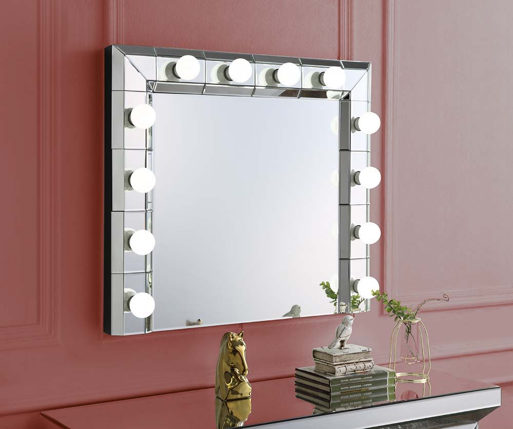Dominic - 28" Accent Mirror - Mirrored, silver
